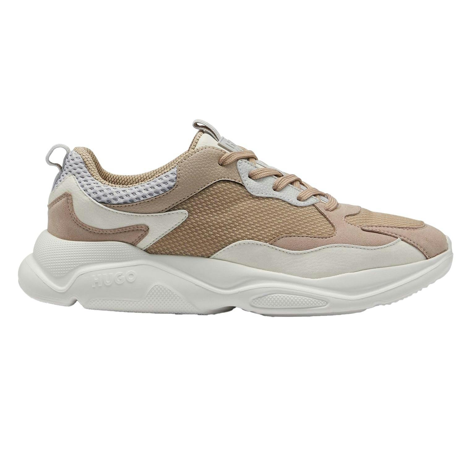 Hugo Men's Beige Leon Mesh Trainers - Medium - 6 Uk - Medium - 100% Mixed