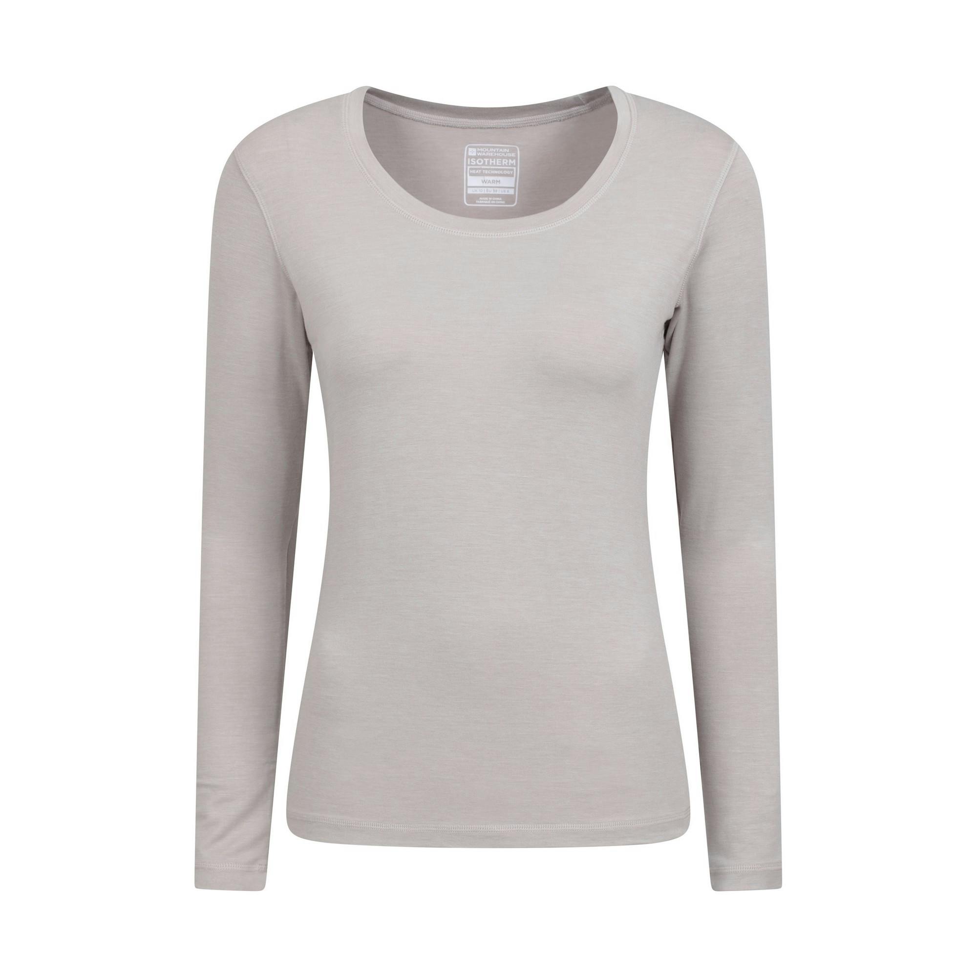 Mountain Warehouse Women's Light/Beige Keep The Heat Thermal Top - 14 Uk - 41% Acrylic/32% Polyester/19% Viscose/8% Elastane