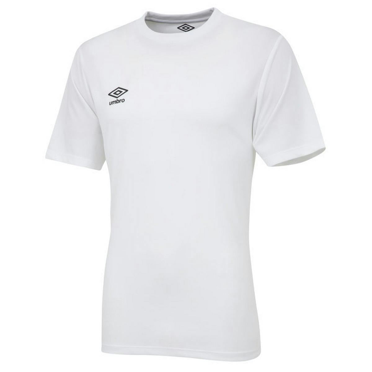 Umbro Men's White Club Short-Sleeved Jersey - S - 100% Polyester