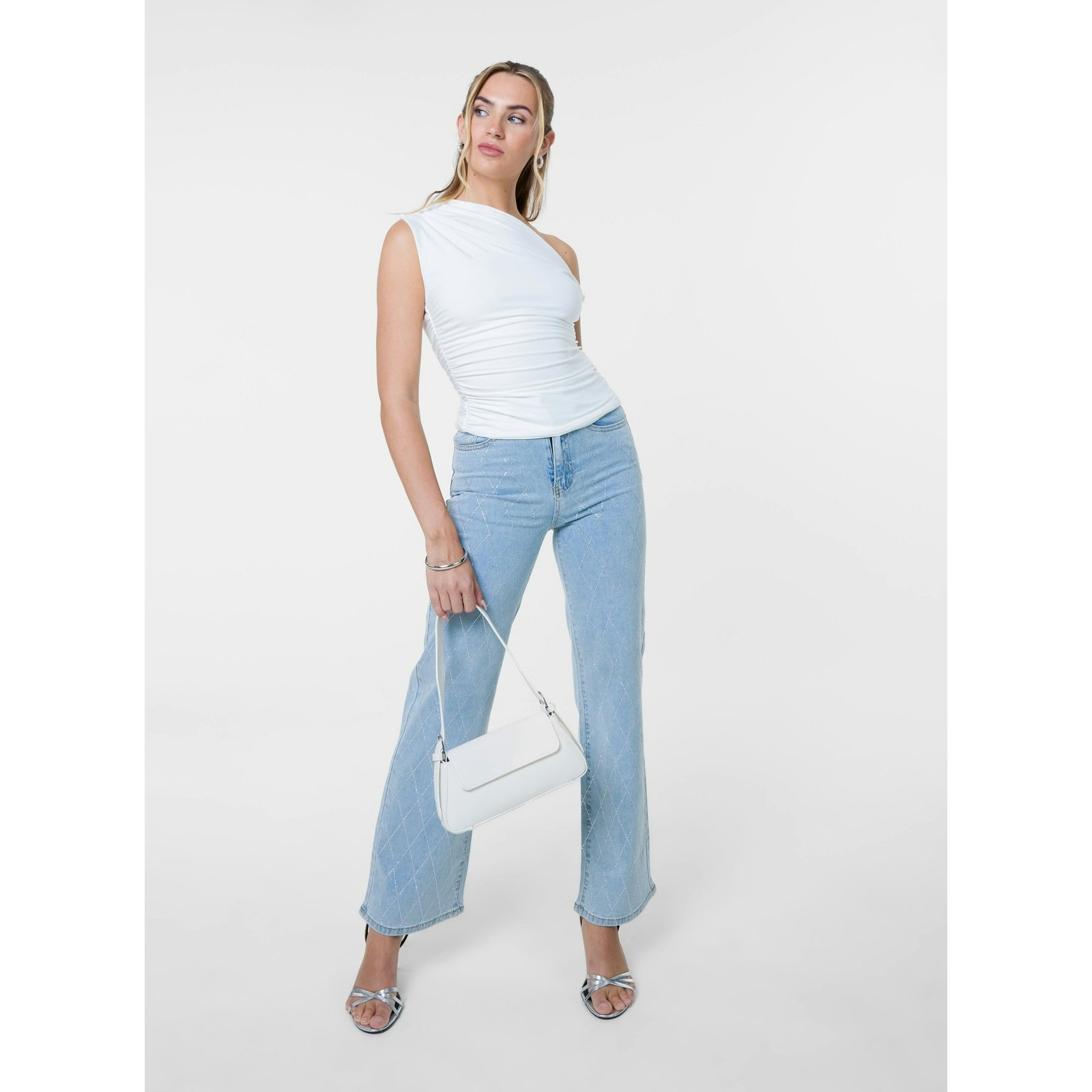 Pink Vanilla Pink/Light/Blue Vanilla Diamante Jeans - Uk 10
