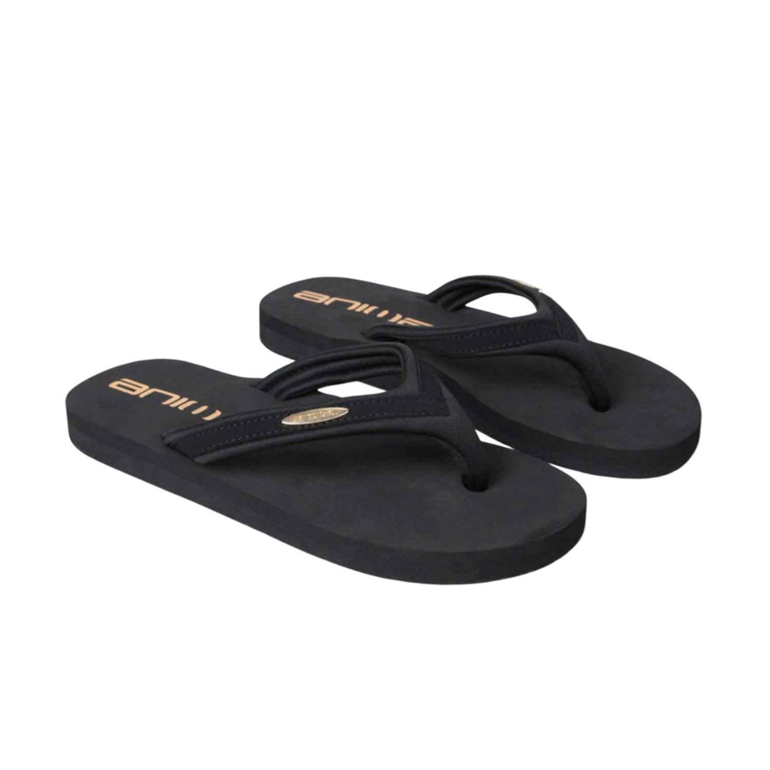 Animal Women's Black Swish Recycled Flip Flops - 4 Uk - 100% Mixed