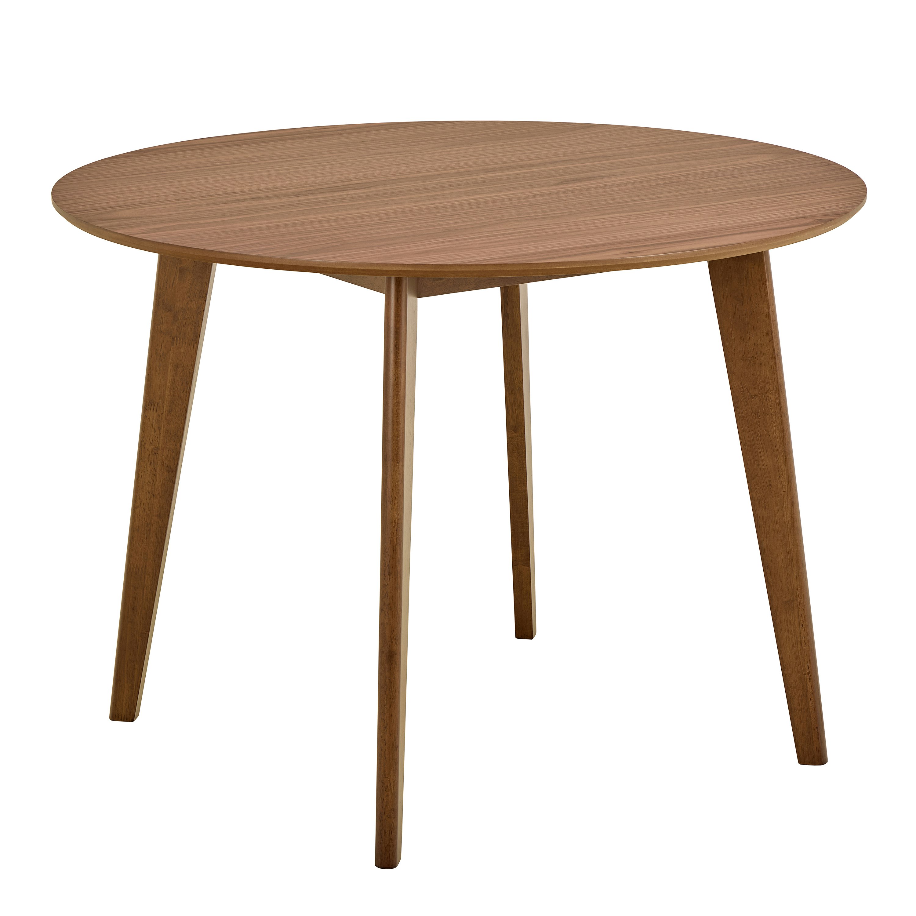 Rackhams Brown Roxby Round Dining Table In Walnut 105X76cm - Walnut - No