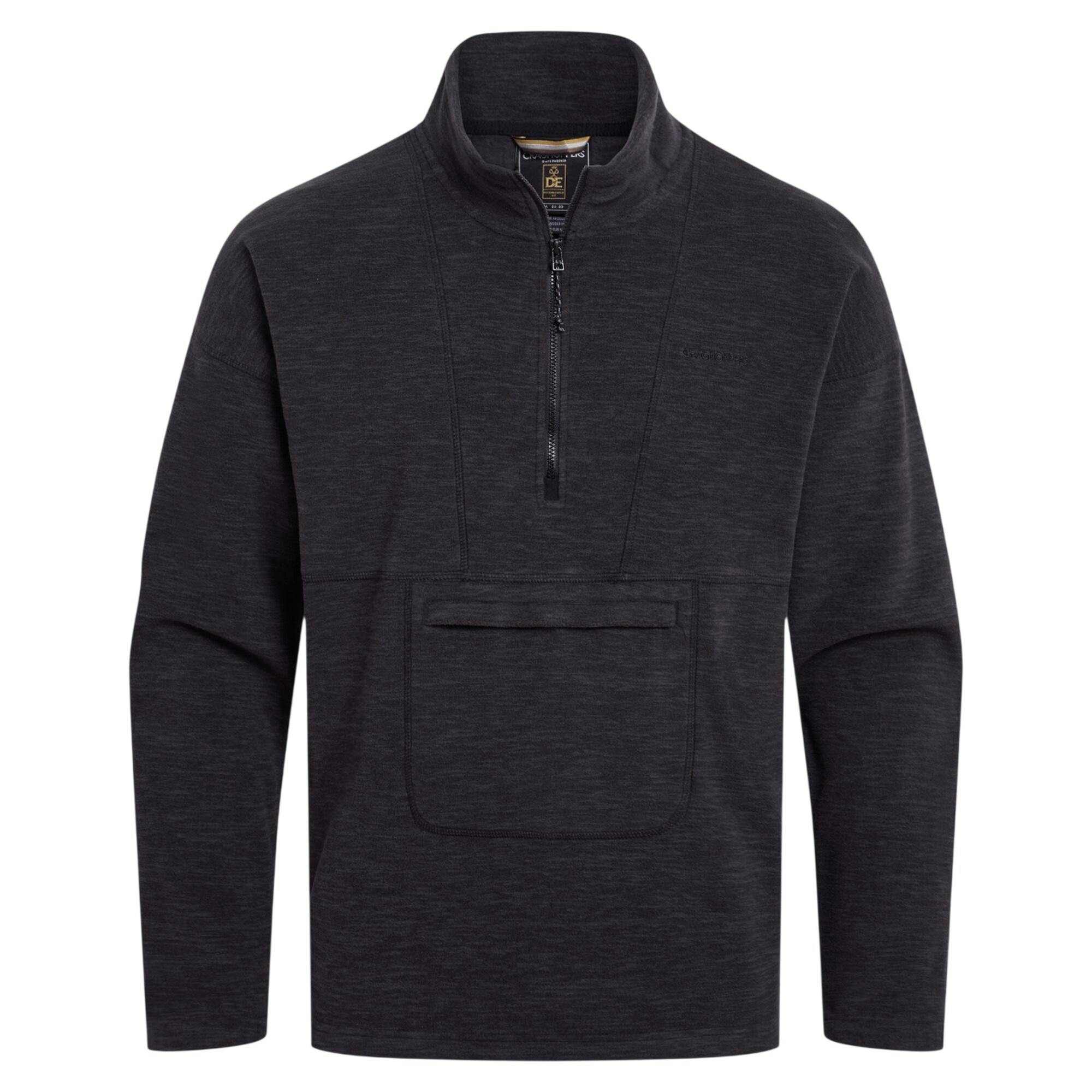 Craghoppers Men's Black Esk Ii Half Zip Fleece Top - S - 60% Recycled Polyester/40% Polyester