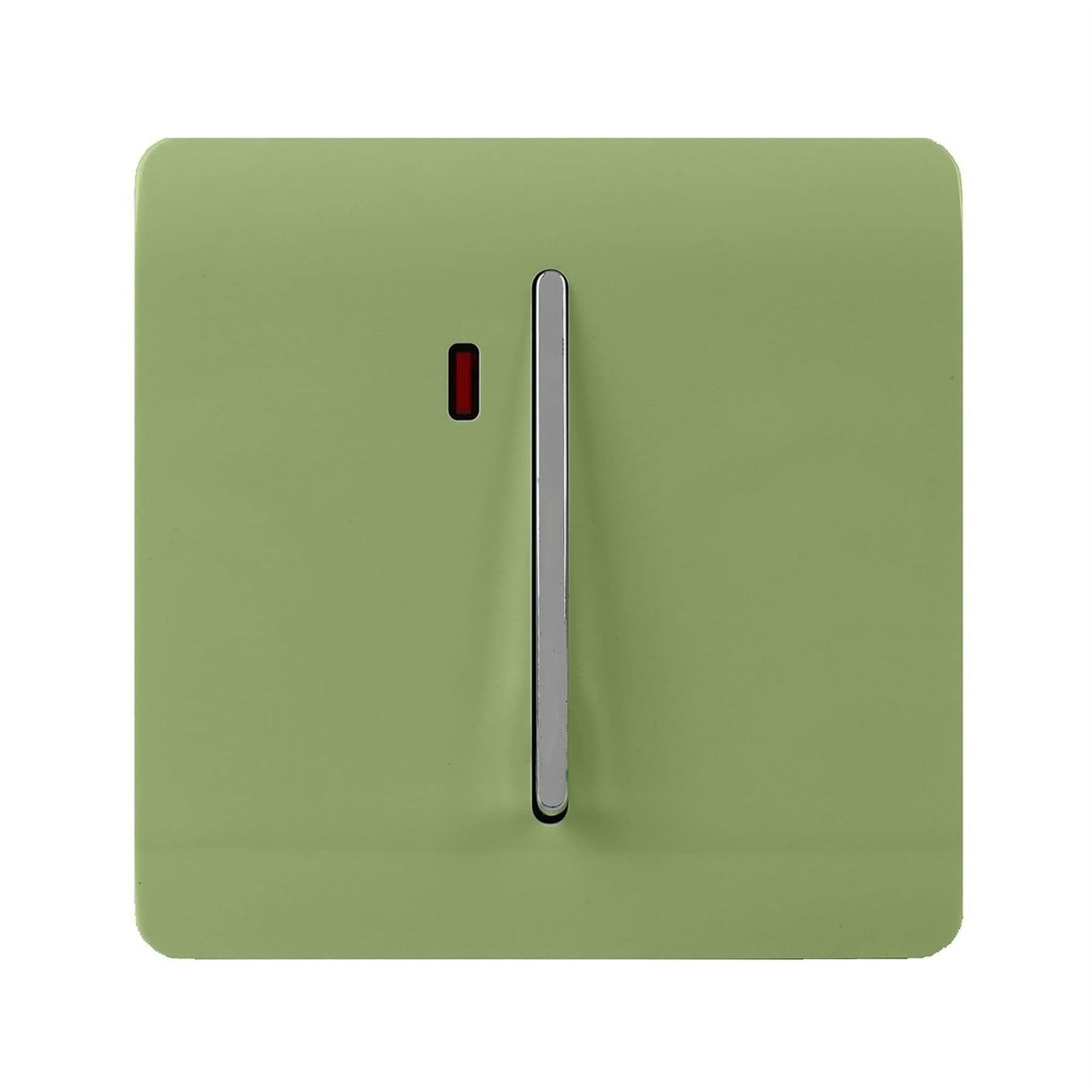 Trendi Artistic Modern Glossy 45 A Tactile Light Switch & Neon Insert Moss Green - Image 6