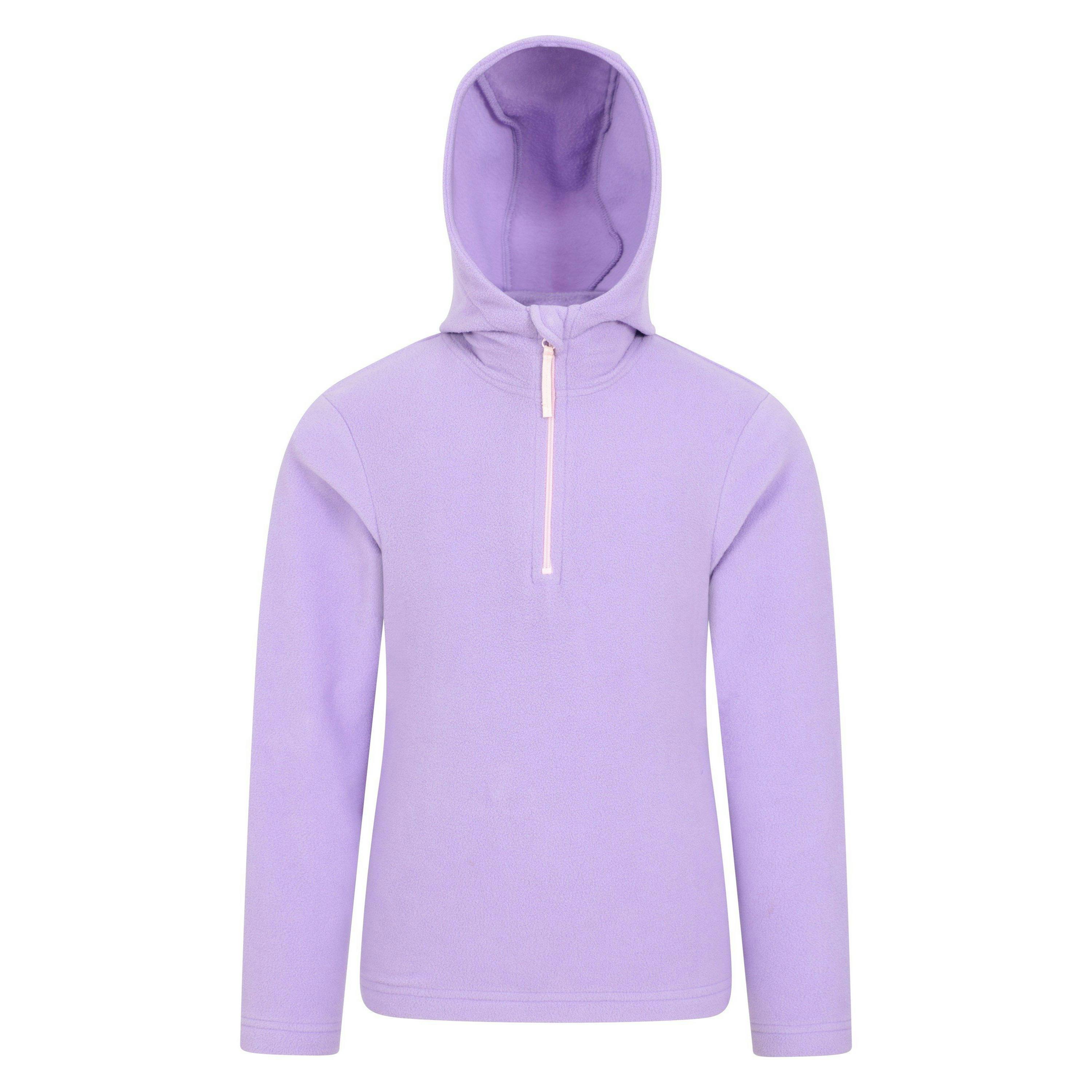 Mountain Warehouse Lilac Childrens/Kids Camber Ii Fleece Hoodie - 9-10 Years - 100% Polyester