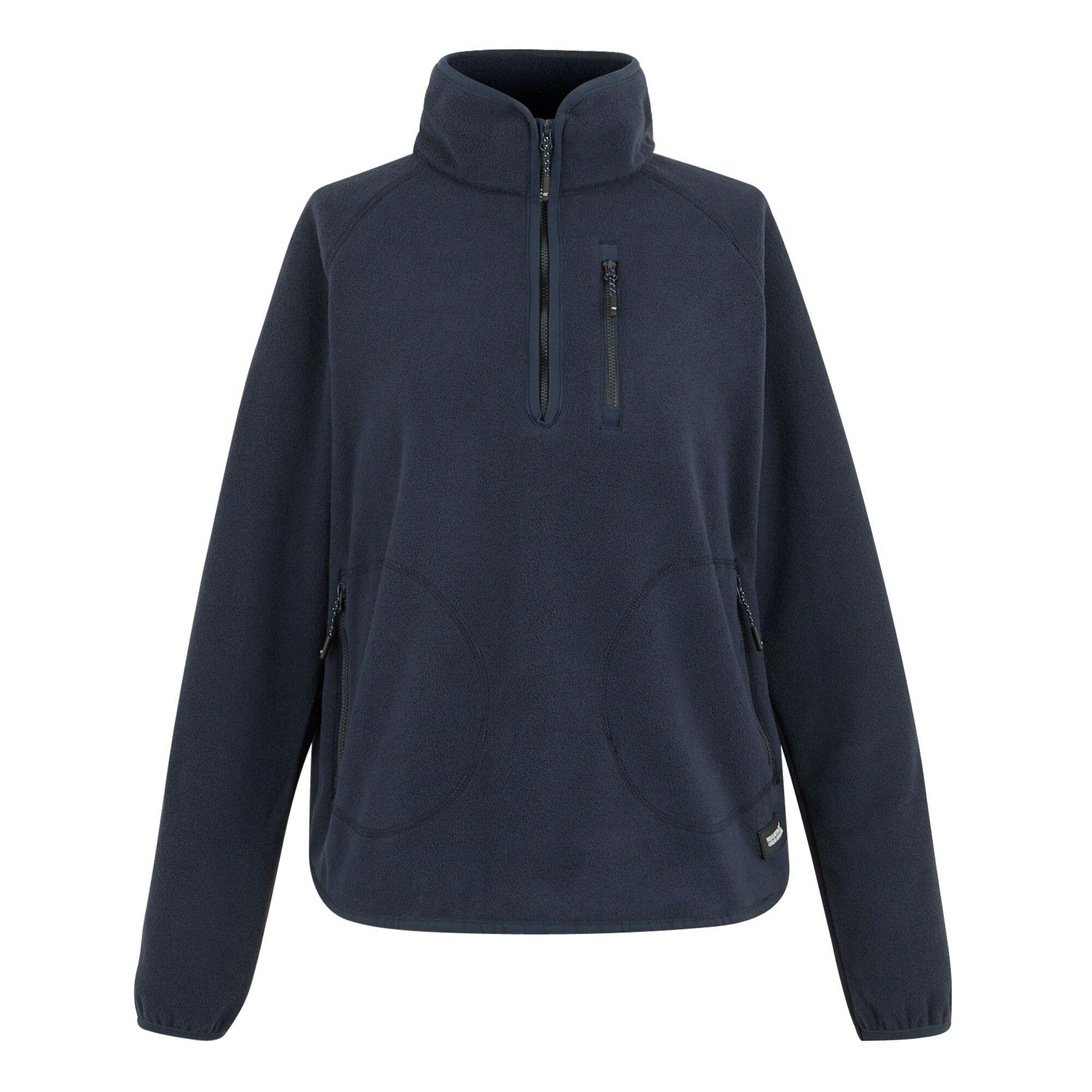 Regatta Women's Frankie Quarter Zip Fleece Top - Navy - 16 Uk - Navy - 70% Polyester/30% Recycled Polyester