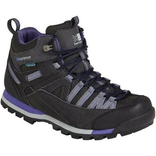 Coolandnew Women's Black/Purple Karrimor Weathertite Spike Mid Rise Boots - Uk-8