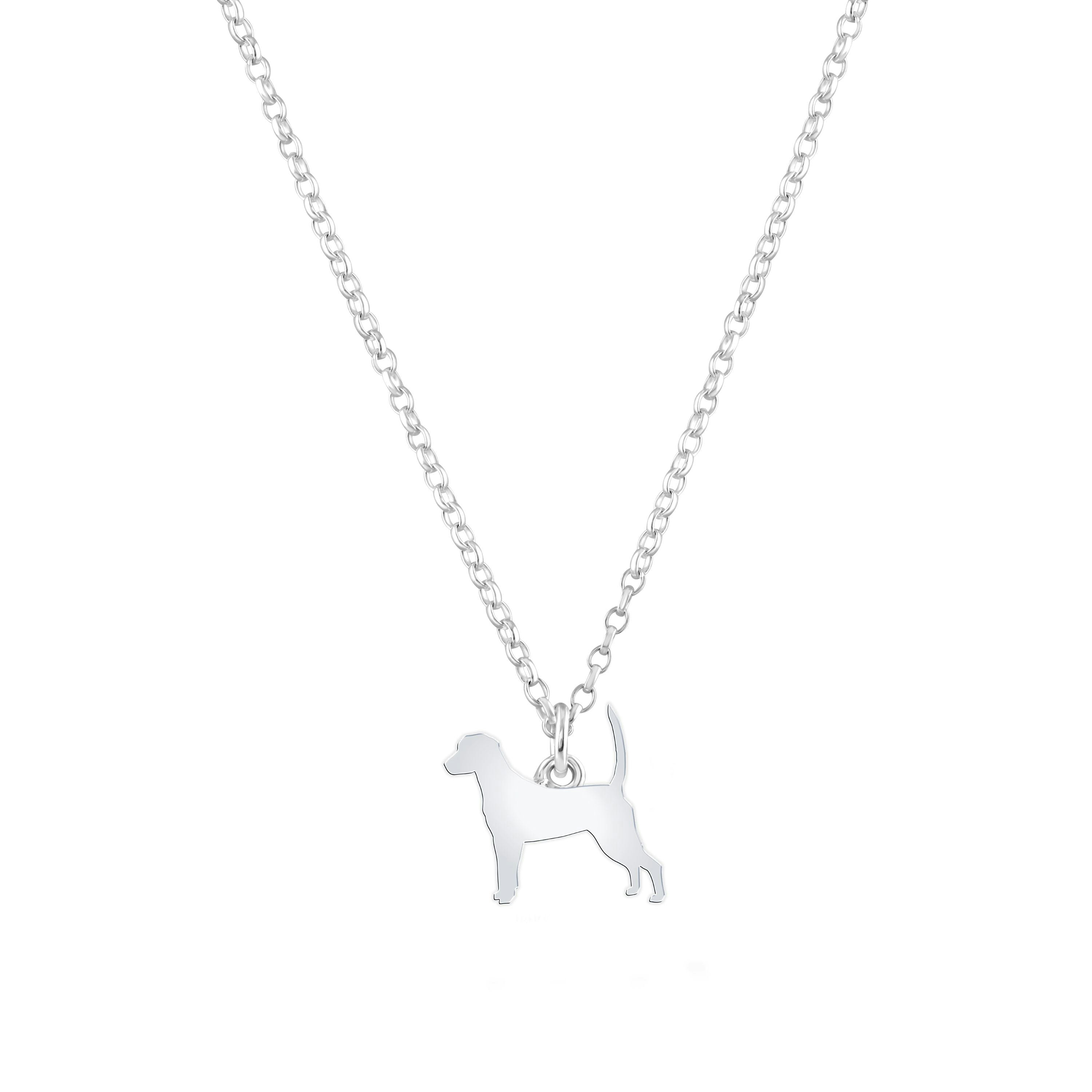Mylee London Silver Harrier Silhouette Necklace - Personalised - No