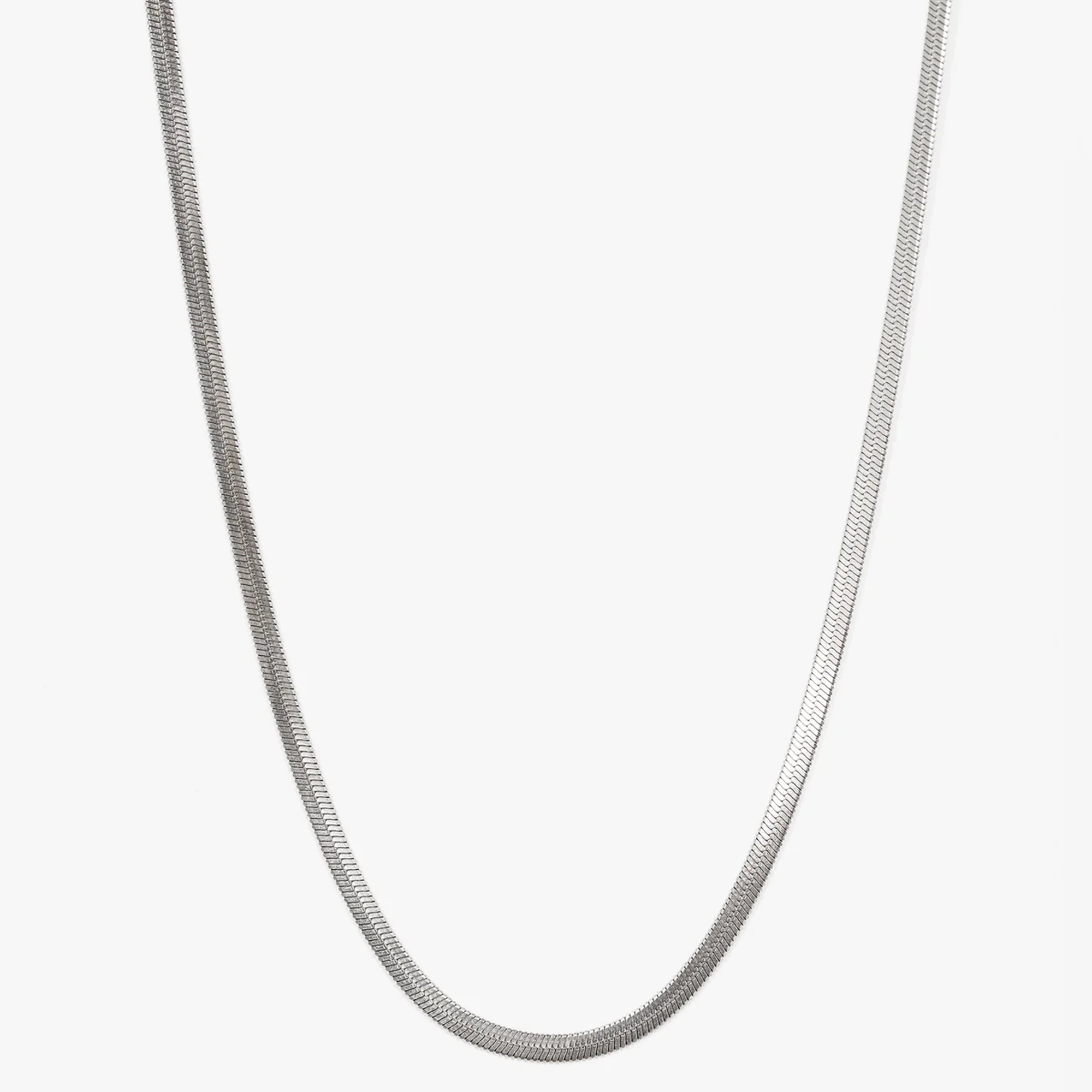 Muchv Women's Gold/Silver ’S Herringbone Chain Necklace - 18Ct Or Plated