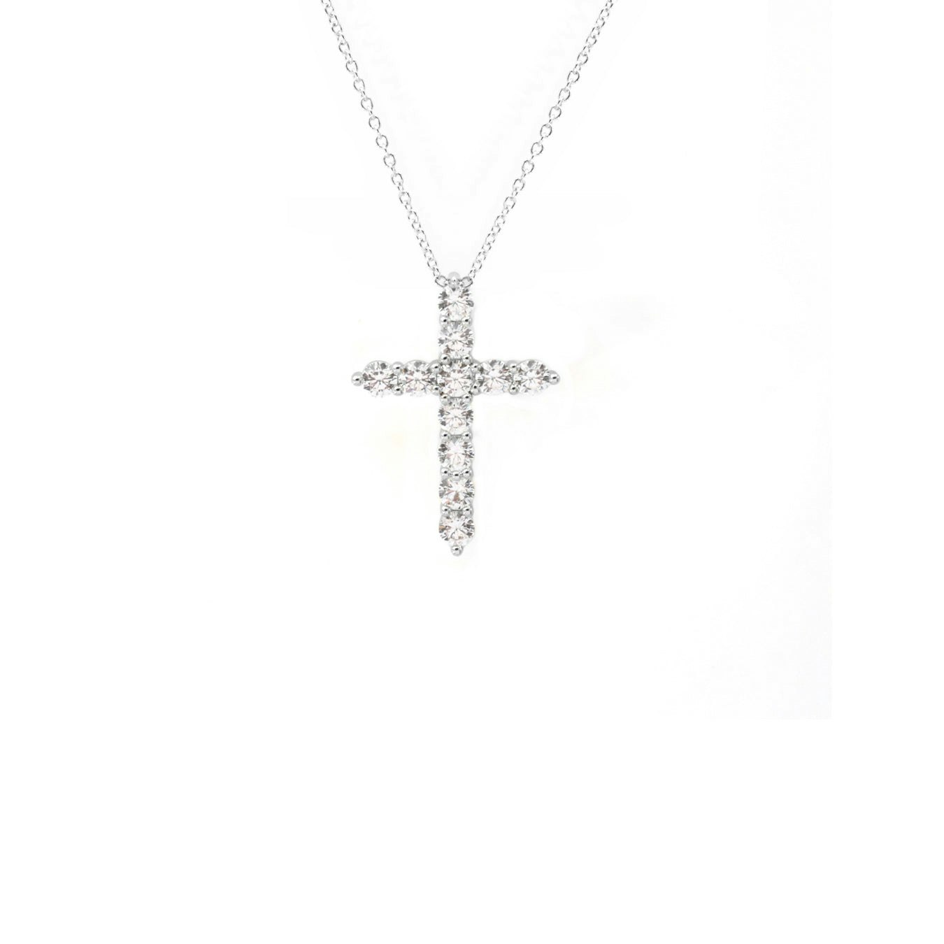 Say It With Silver The Amara Mini Cross Pendant Necklace Small