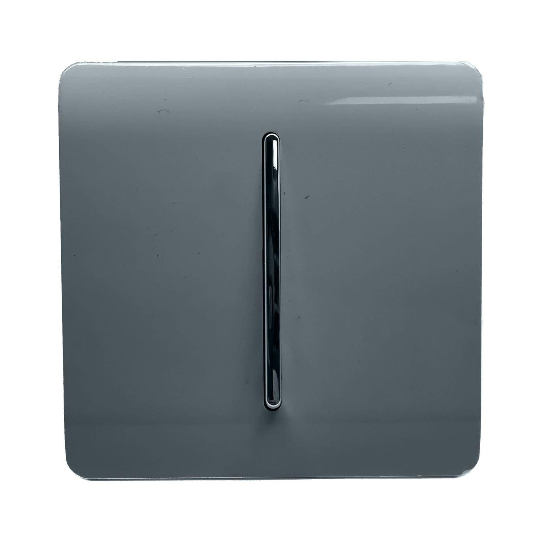 Trendi Switch Light/Grey 1 Gang 1 Or 2 Way Rocker Switch In Warm