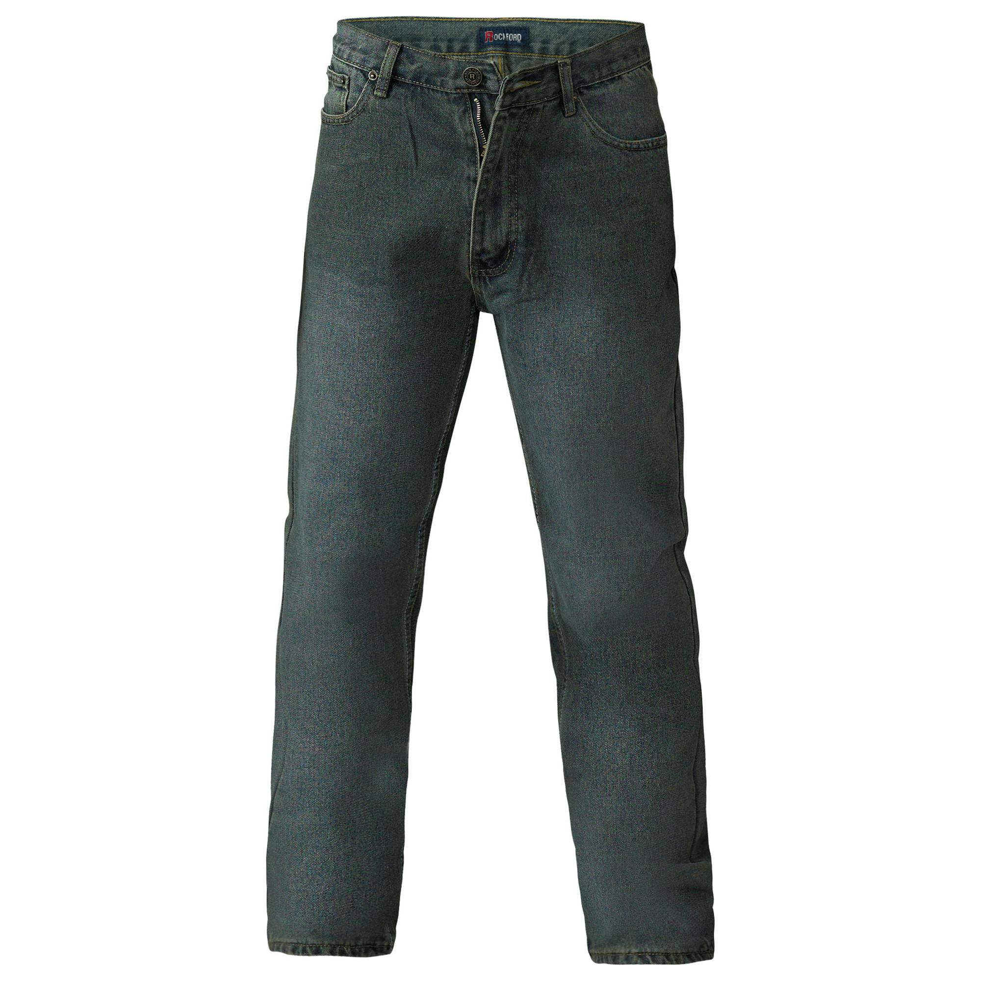 Duke Men's D555 Rockford Comfort Kingsize Jeans - Dirty Denim - Dirty Denim - 58L - 100% Cotton