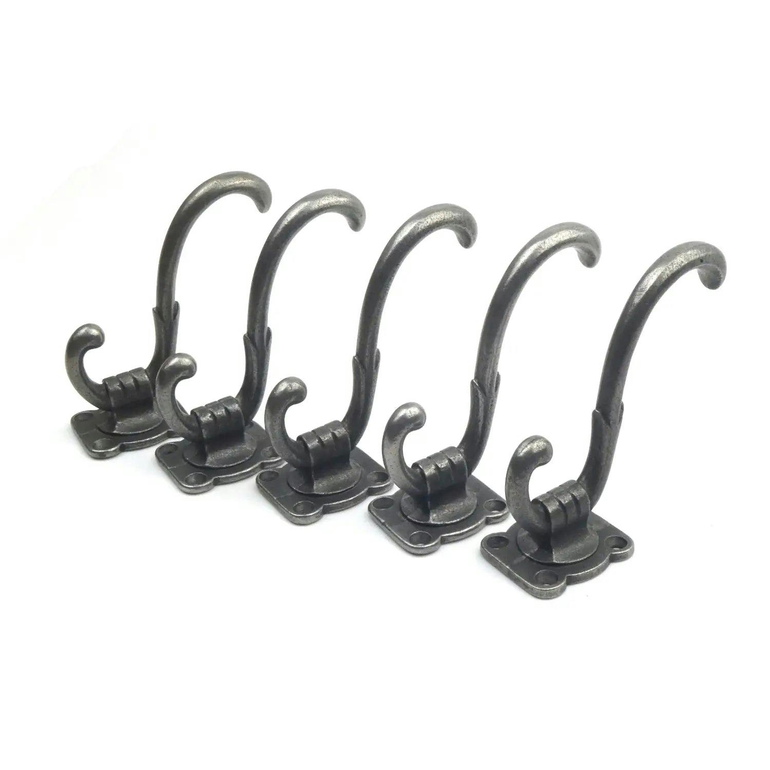 Rackhams Cast Iron Bricknell Coat Hook - Pack Of 5 Hooks