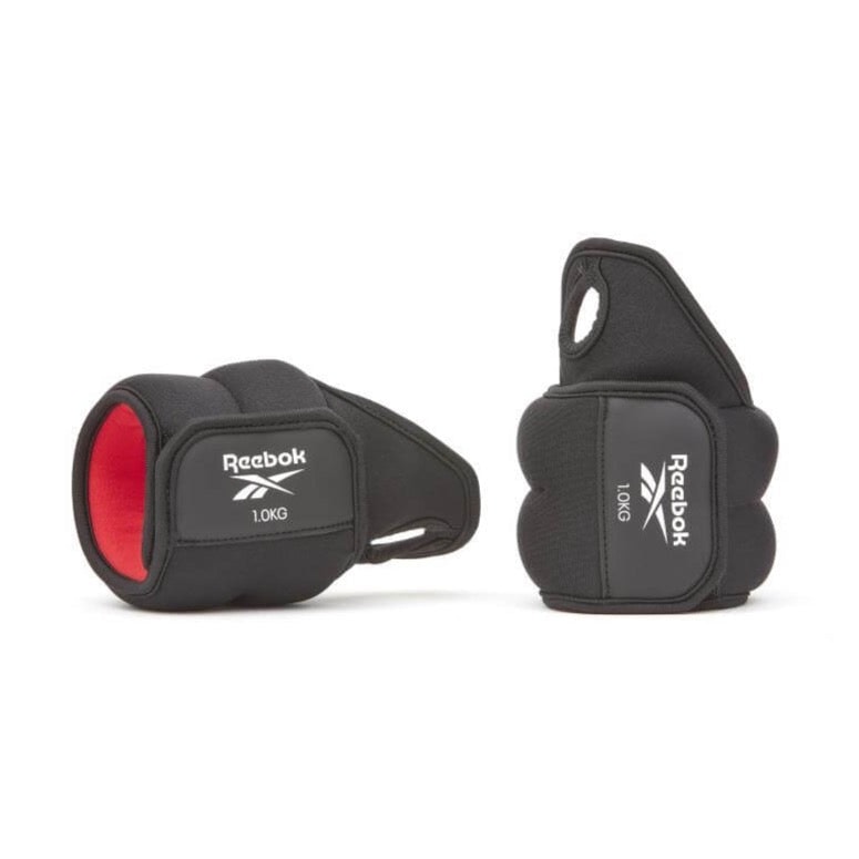 Reebok Black/Red Wrist Weights - 1Kg