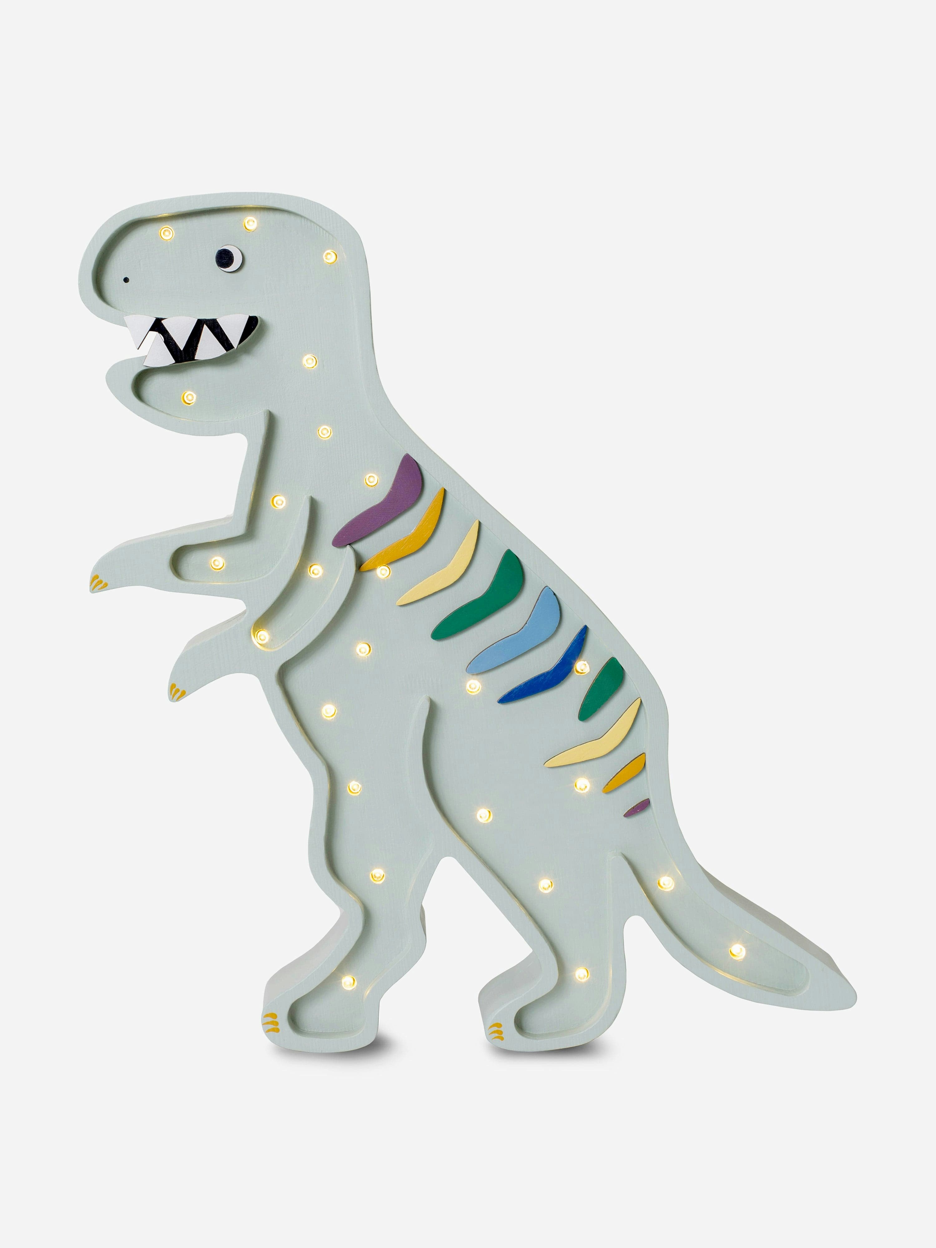 Rackhams Grey Dino T.rex Lamp In (38.5×26.5X5.5 Cm) - One Size