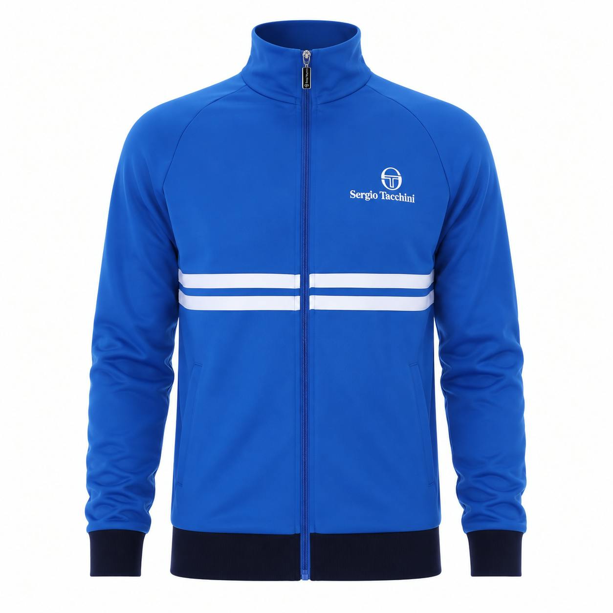 Sergio Tacchini Men's Dallas Track Top Jacket Princess Blue/White/Maritime Blue - Image 3