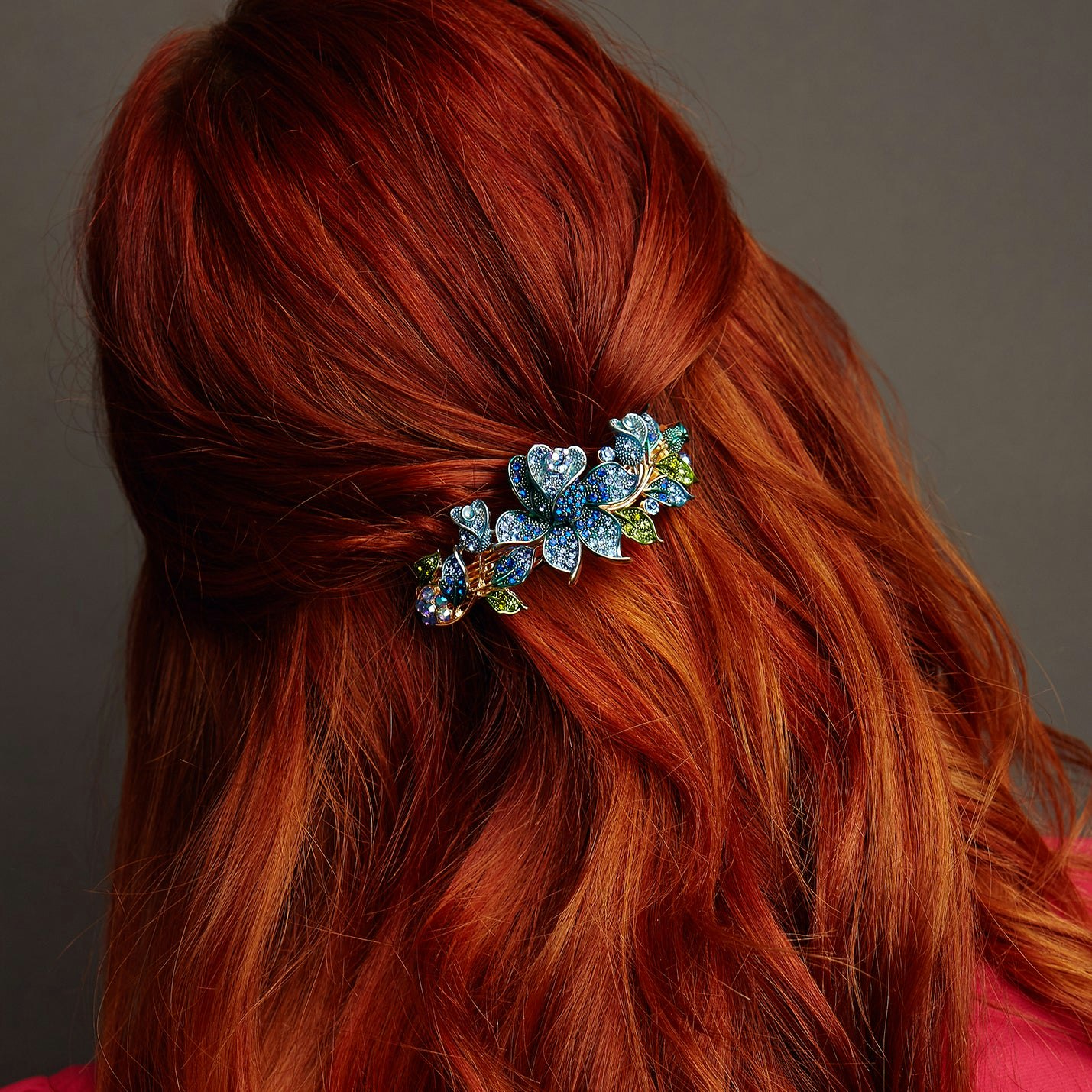 Queenmee Accessories Blue Crystal Hair Clip