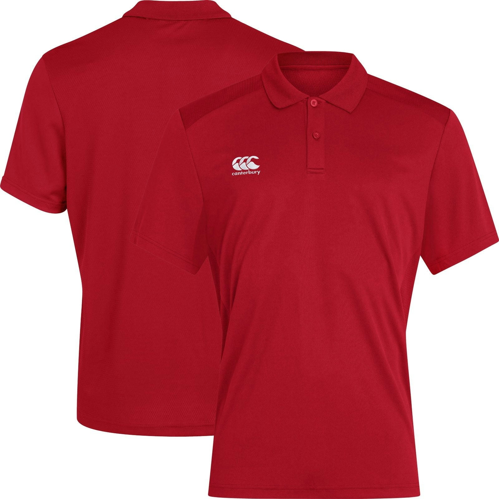 Canterbury Men's Red Club Dry Polo {Qa005726} - Small