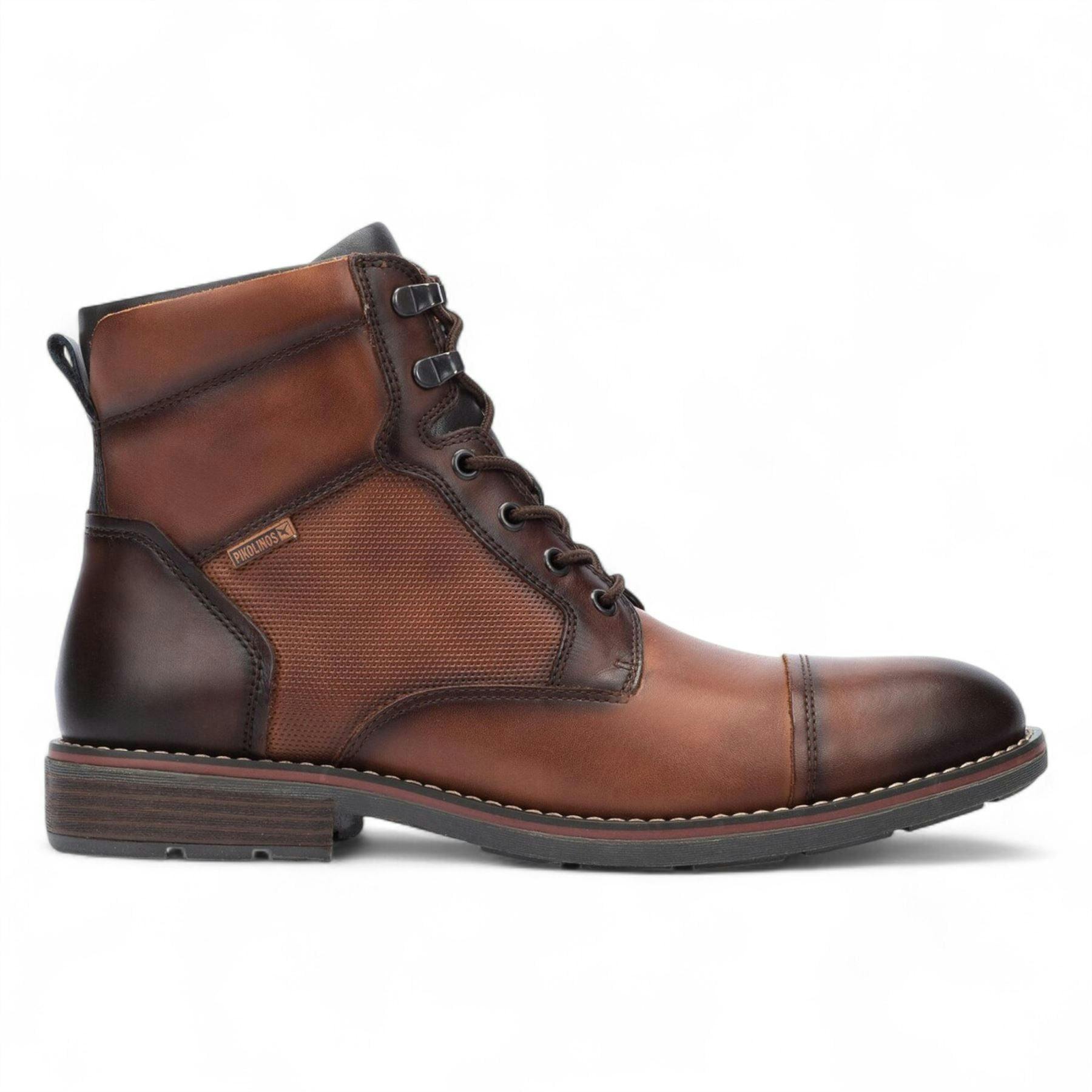 Pikolinos Men's Brown ’S Cuero Leather Zip & Lace Up Ankle Boots - York - Chocolate - Uk 13 | Eu 47 | Us 13