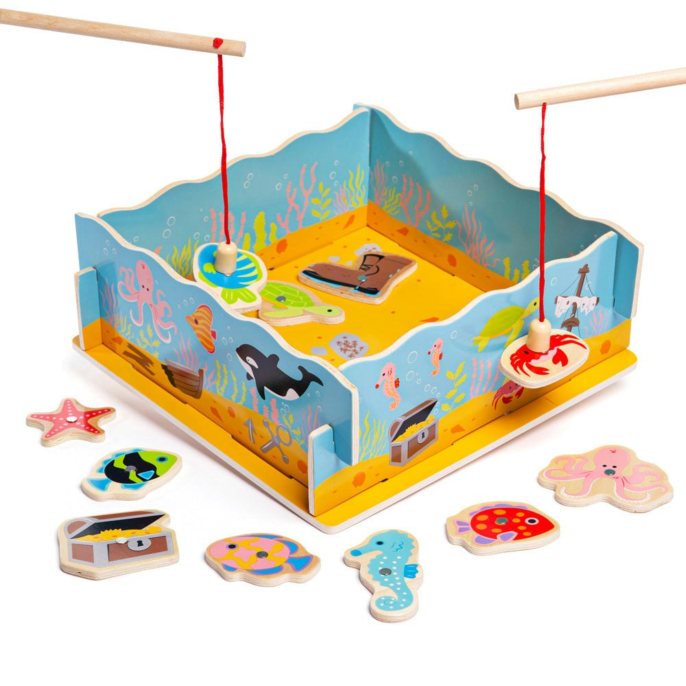 Bigjigs Toys Magnetic Fishing Game With Base
