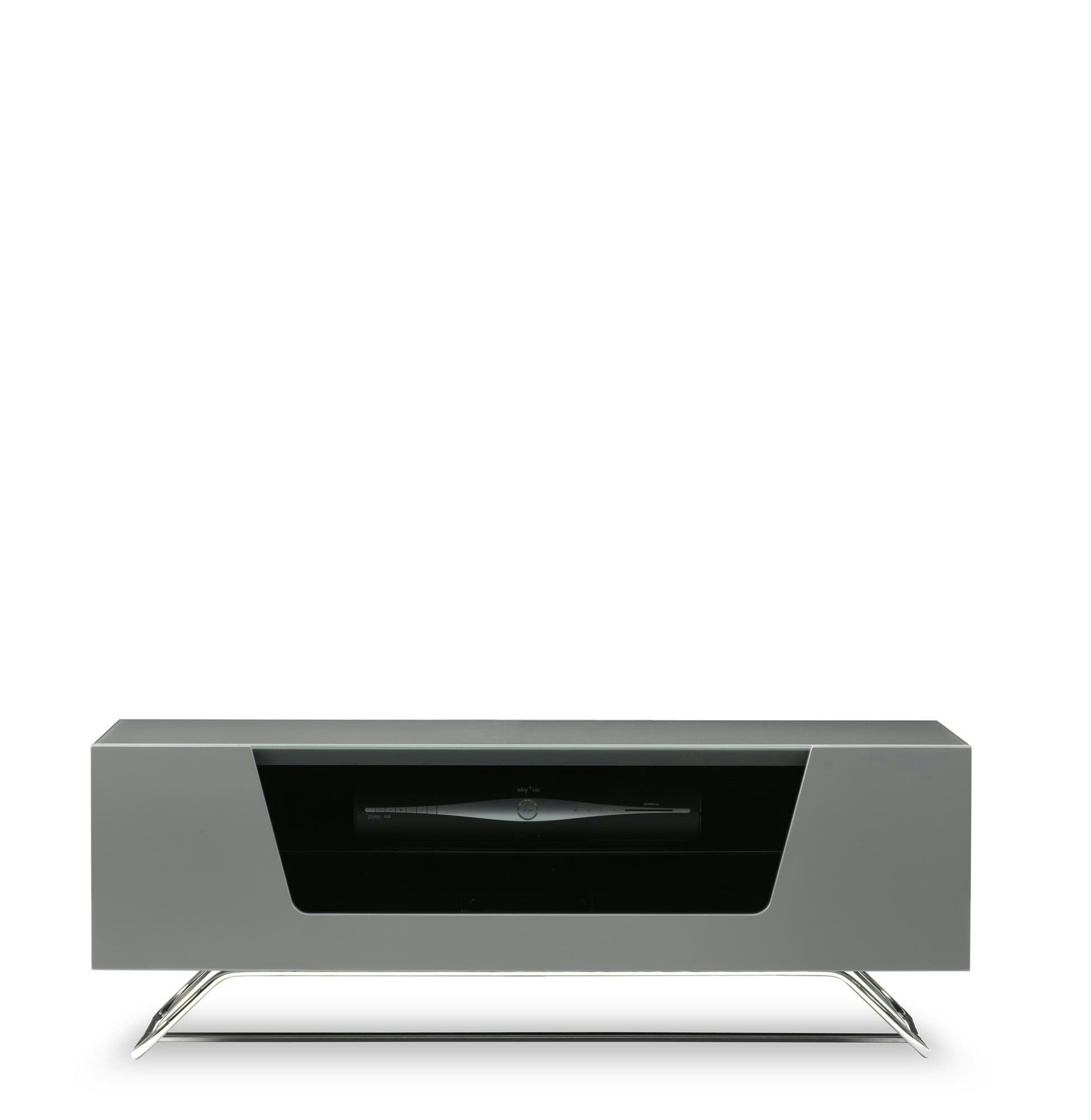 Dorel Home Grey Chromium Tv-Stand With 1 Flap Cro2-1000Cb-Gry