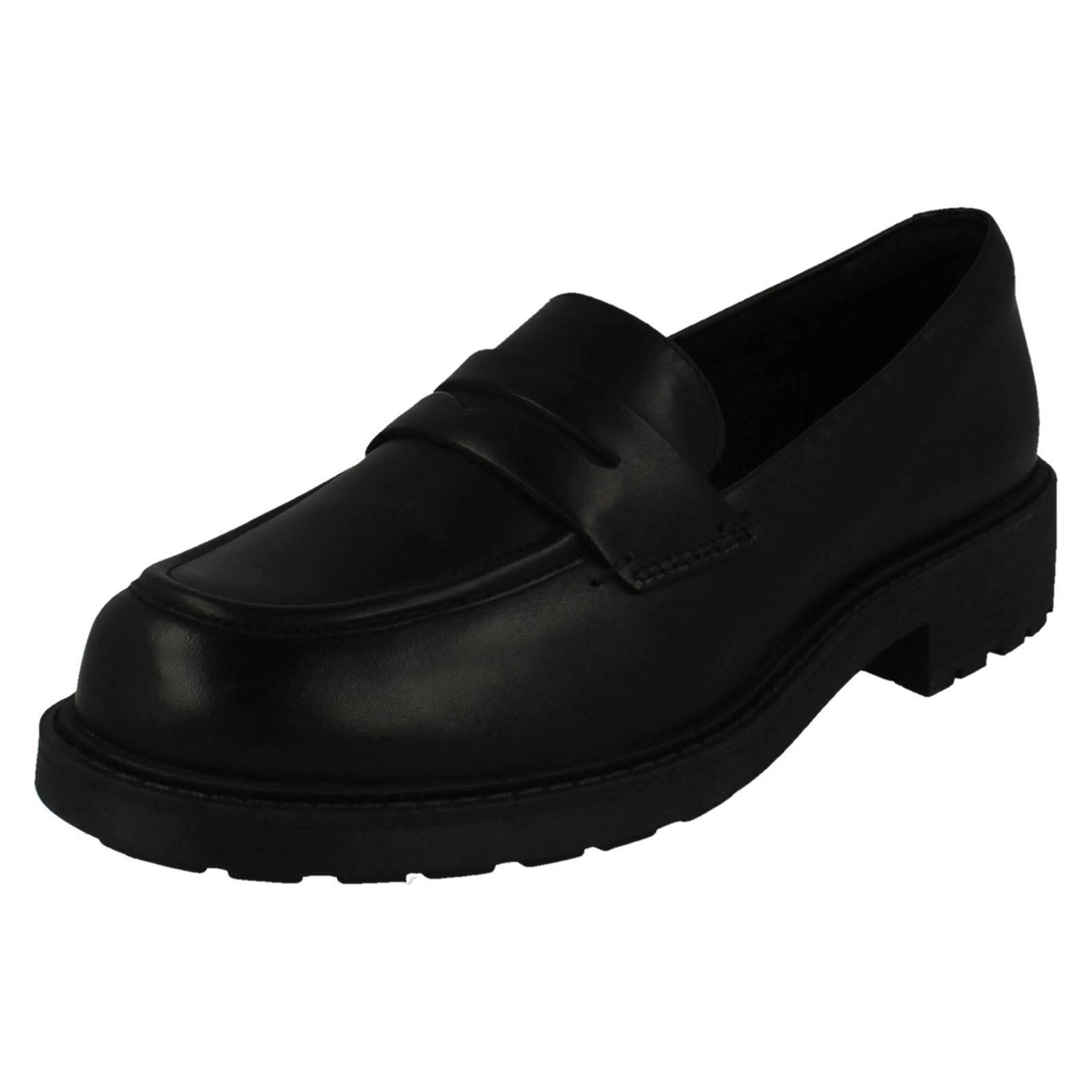 Clarks Women's Black Chunky Sole Slip On Loafer Orinoco 2 Penny - Uk 8