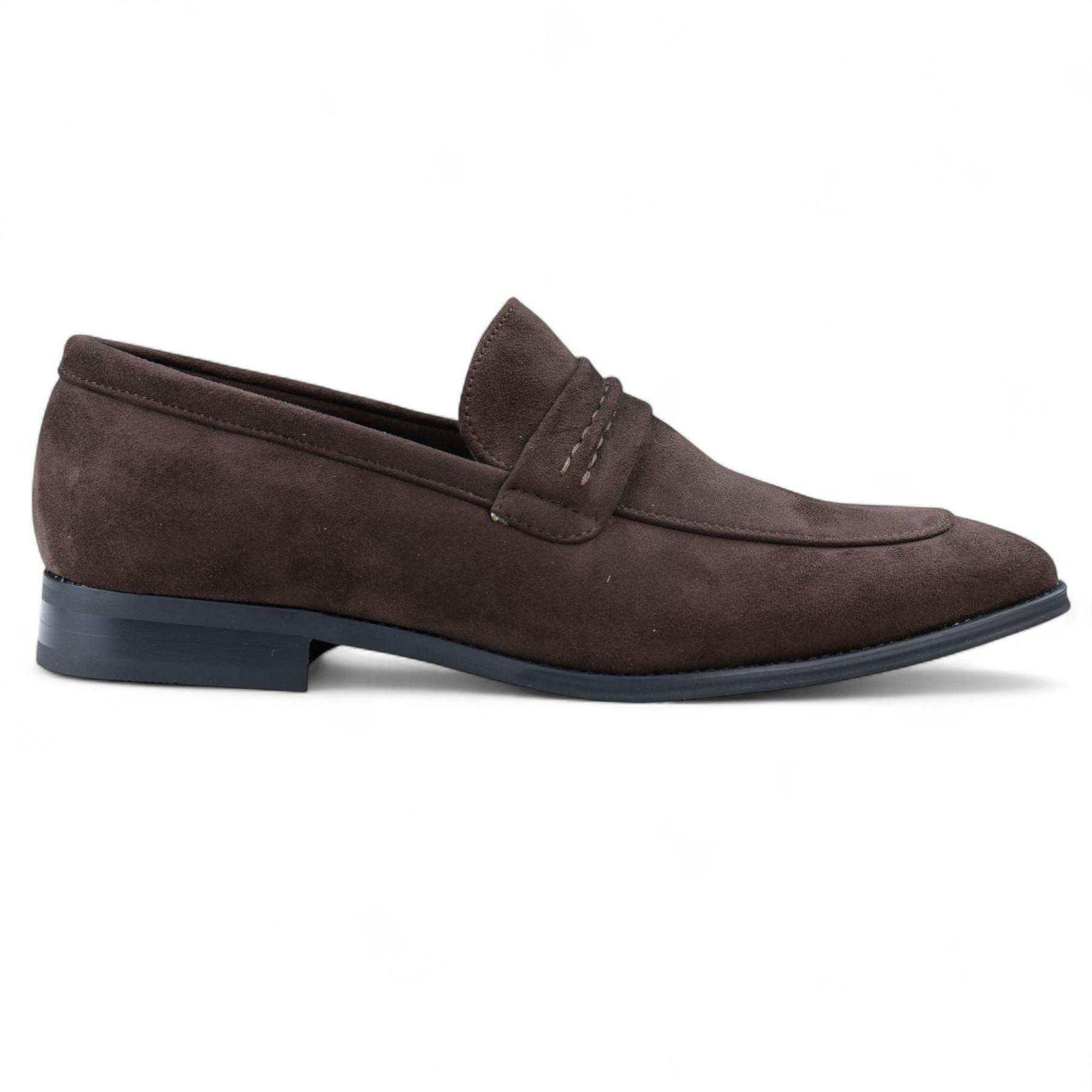 Dolcetto Men's Brown Suede Moccasin Loafers Smart Slip-On Shoes - Uk 8 | Eu 42 | Us 9