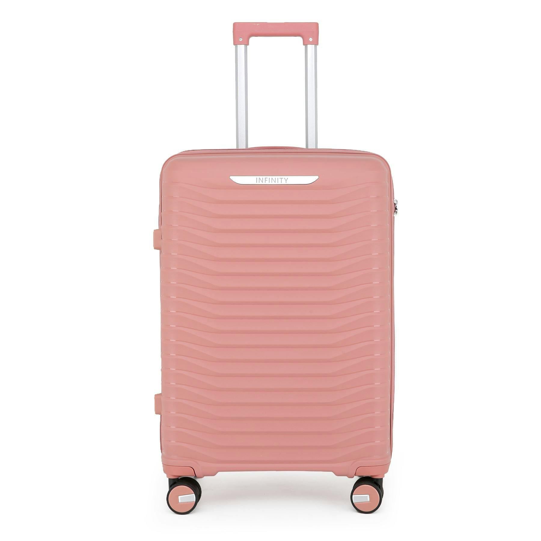 Infinity Luggage Pink Hard Shell Suitcase Cabin Tsa Luggage Travel Set - Medium