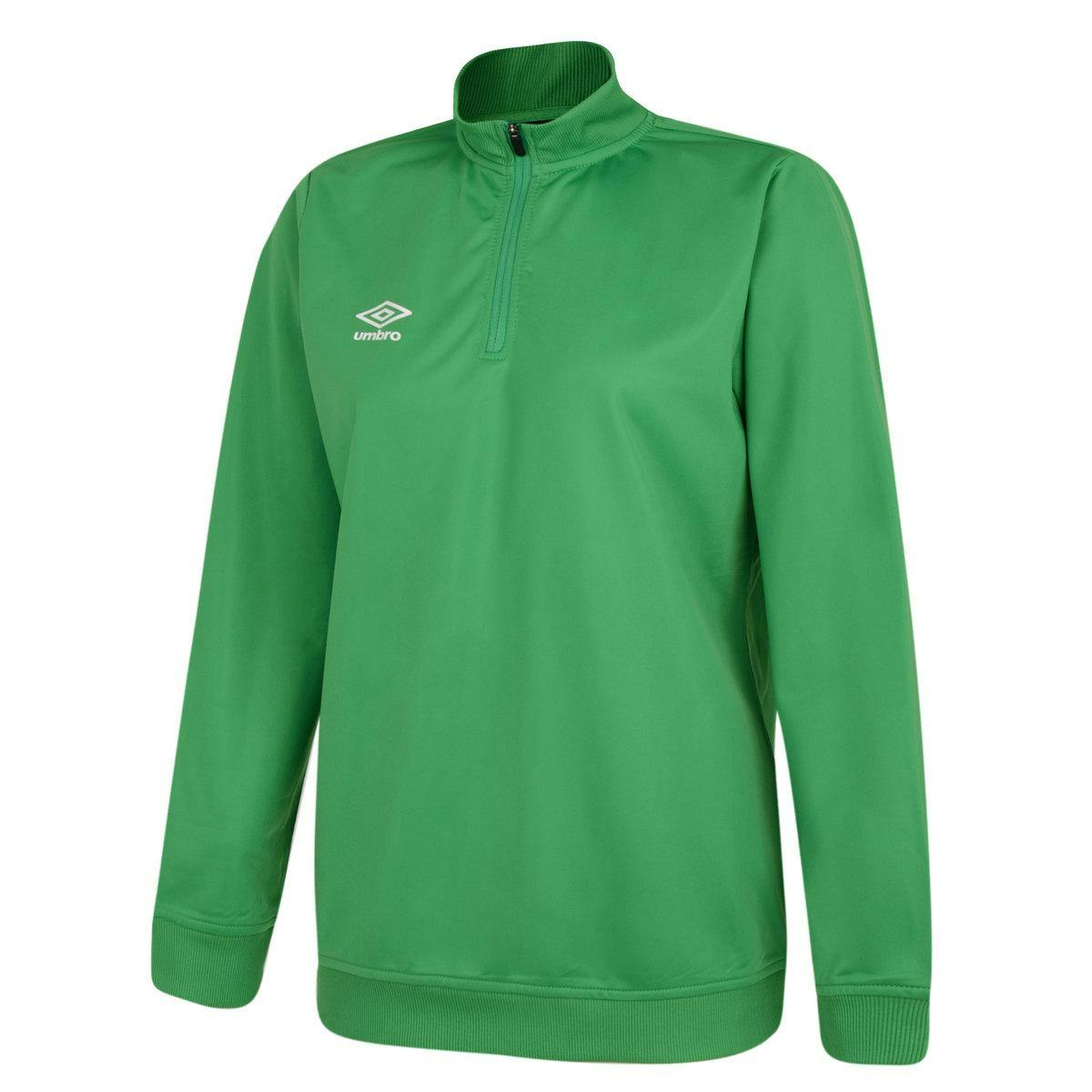 Umbro Women's Club Essential Half Zip Sweatshirt - Emerald - Xxl - Emerald - 100% Polyester