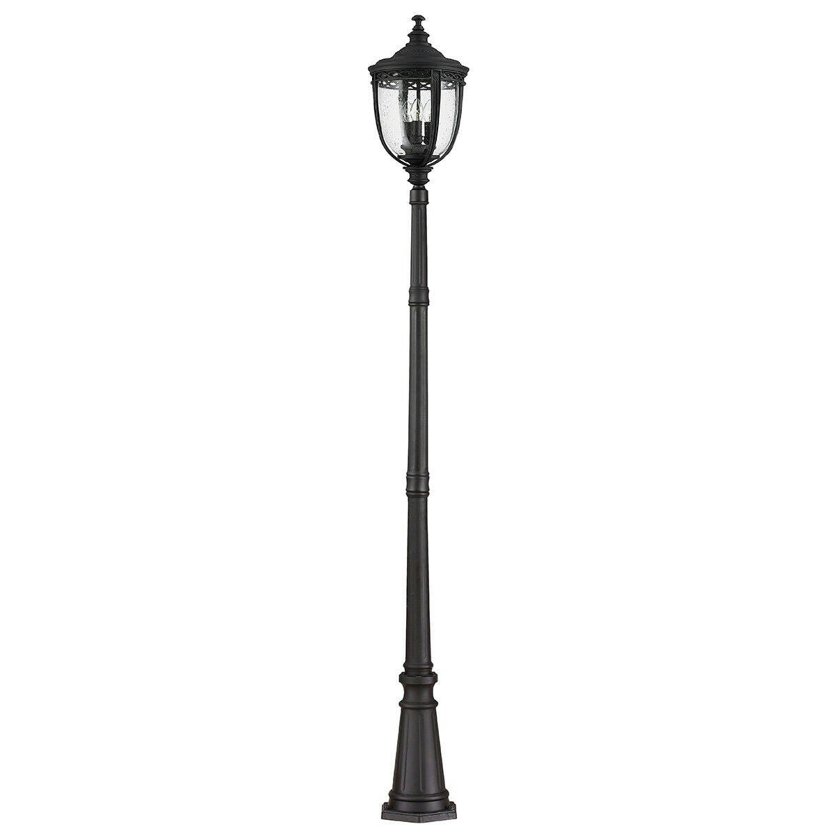 Rackhams Black Outdoor Ip44 Bulb Lamp Post Led E14 60W Bulb Outside External Size 3