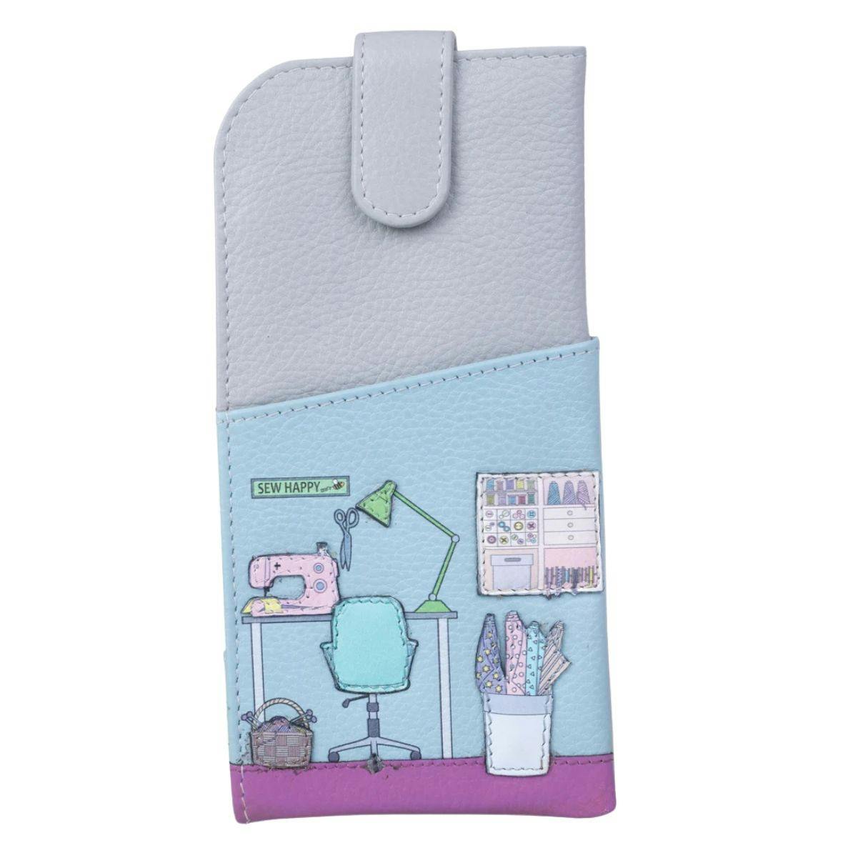 Mala Leather Sewing Room Wide Fit Glasses Case