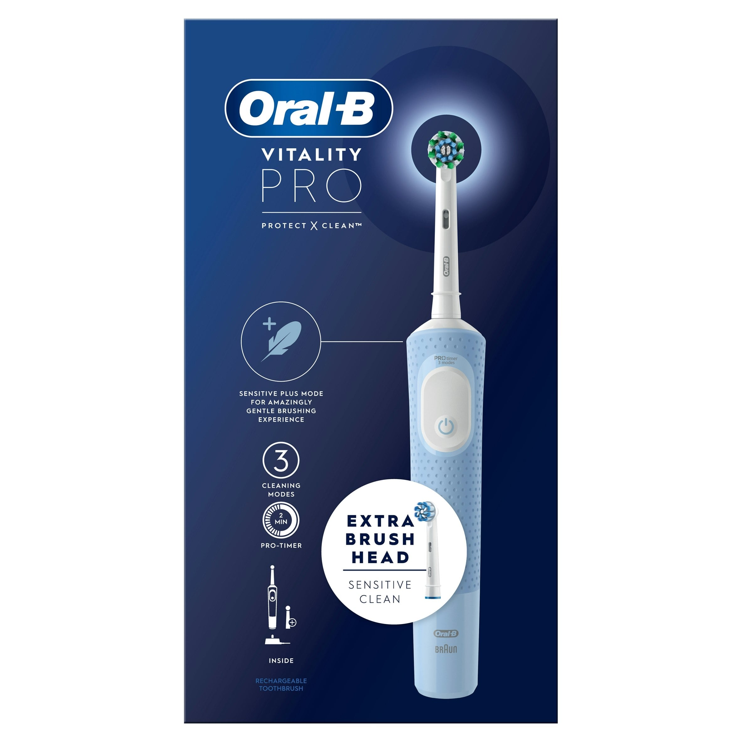 Debenhams Men's Multicolor Vitality Pro Blue Rechargeable Toothbrush - Image 15