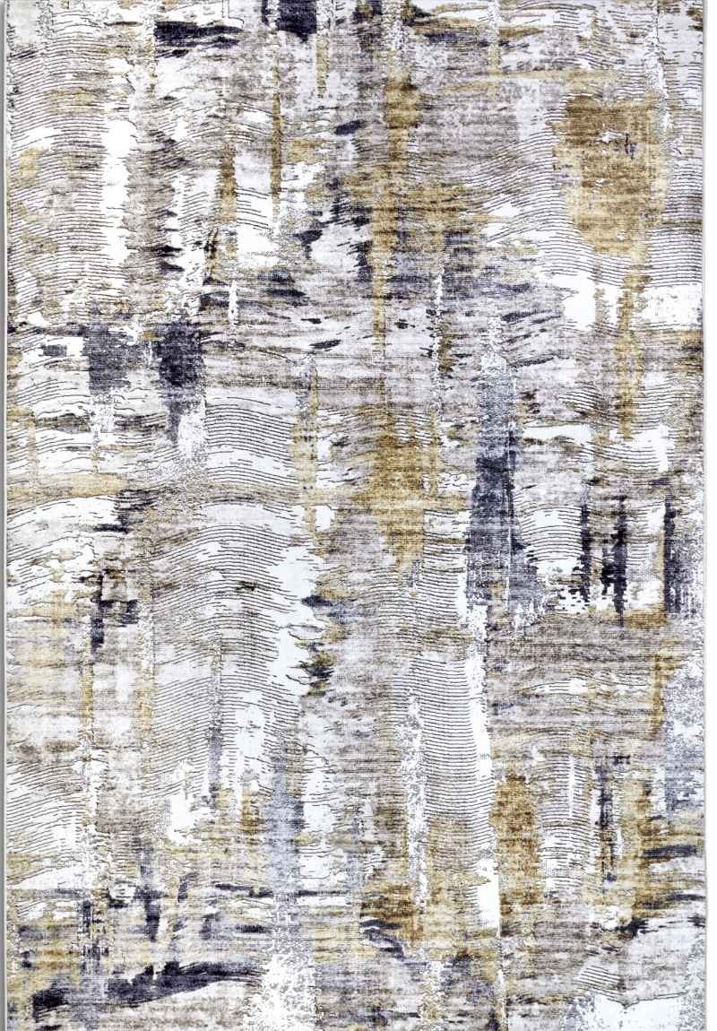 Hanse Home Anthracite/Gold Shortpile Rug – Abstract Modern - 120X170 Cm