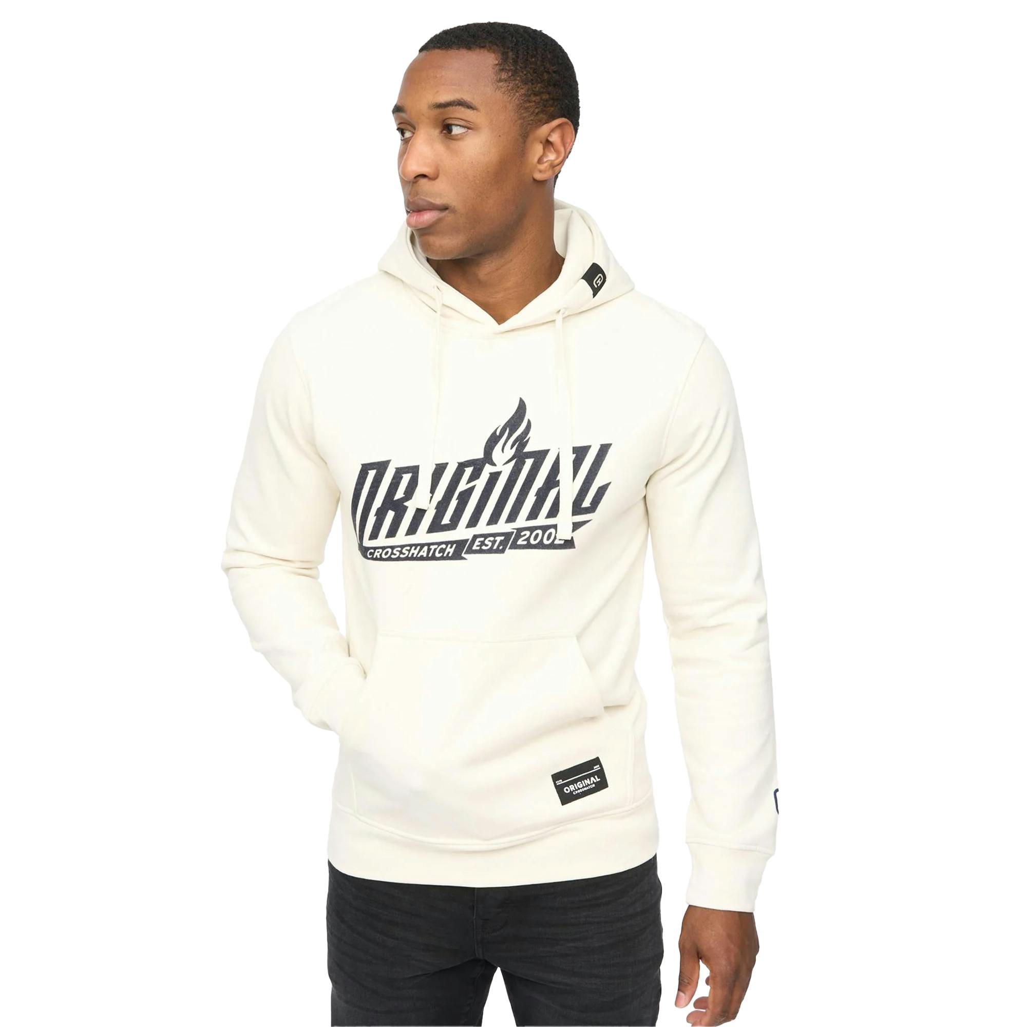 Crosshatch Men's Light Jampstead Hoodie - Stone - Stone - Xl - 60% Cotton/40% Polyester