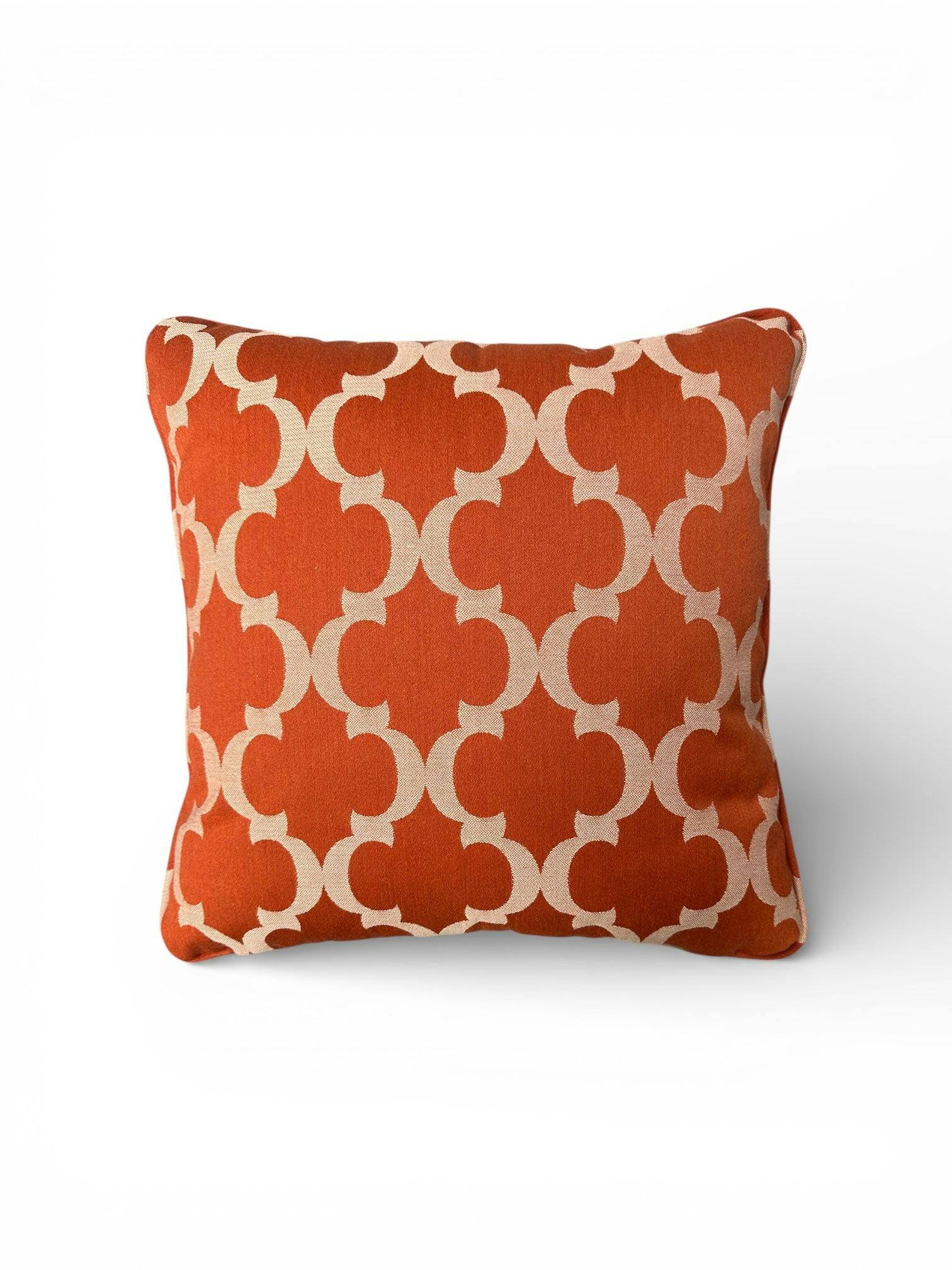 Glendale Orange Scatter Cushions Waterproof (18"X18") - Garden Outdoor Sofa Cushions Pillows Uk Made - Aztec