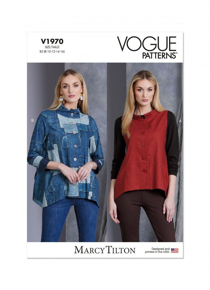 Vogue Women's Sewing Pattern 1970, Waistcoats, Jackets For B5 (8-10-12-14-16) - Intermediate - B5 (8-10-12-14-16)