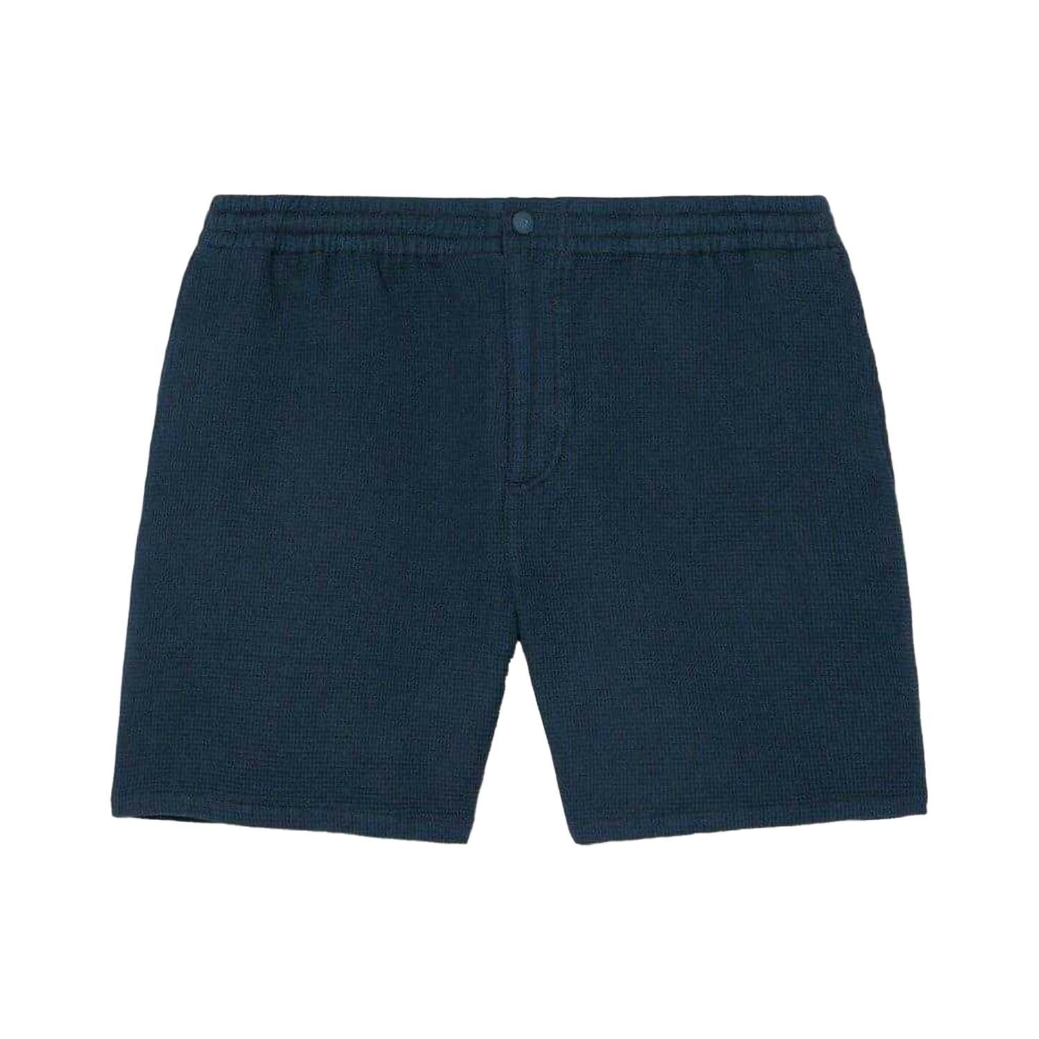 Lacoste Men's Waffle Knit Relaxed Fit Shorts - Navy - Xl - Navy - 100% Mixed