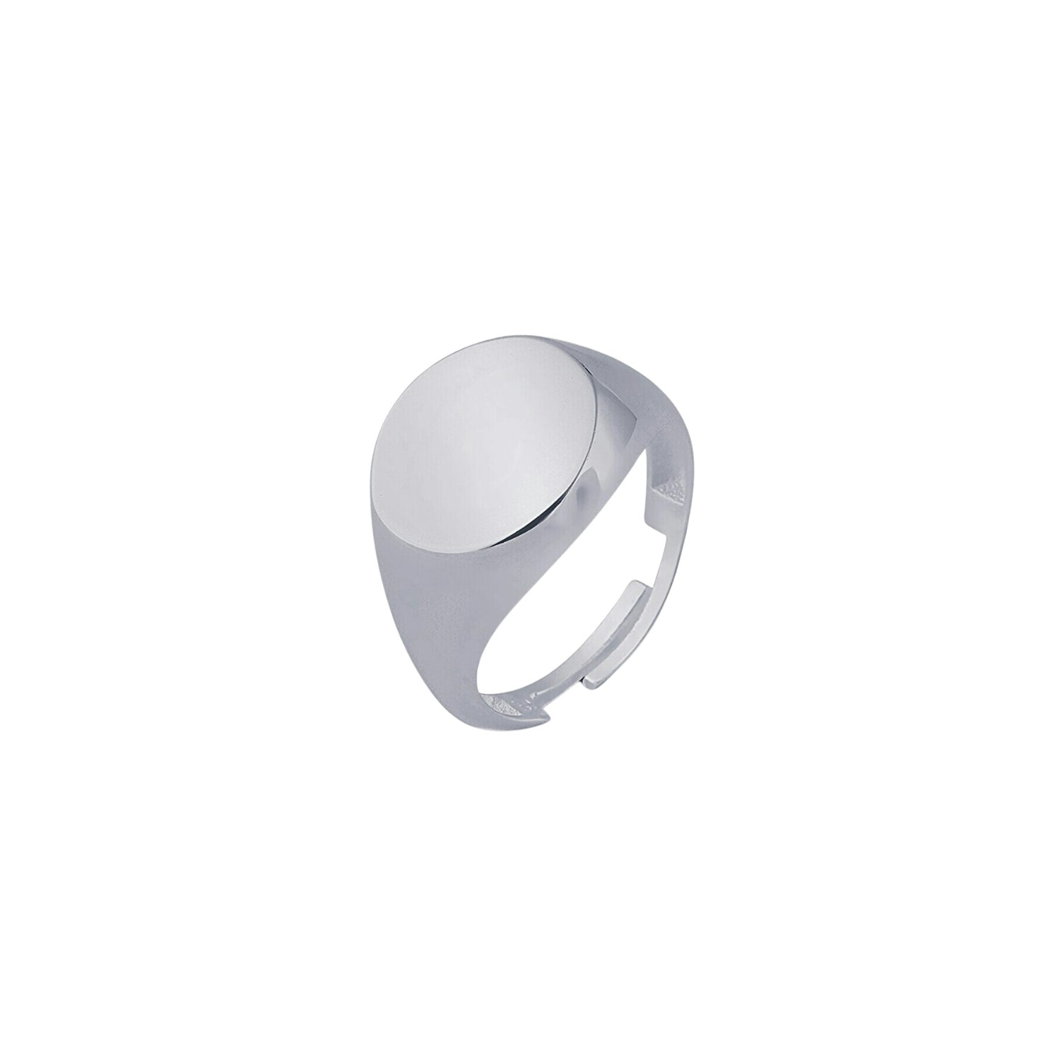 Spero London Silver Signature Circle Sterling Signet Ring