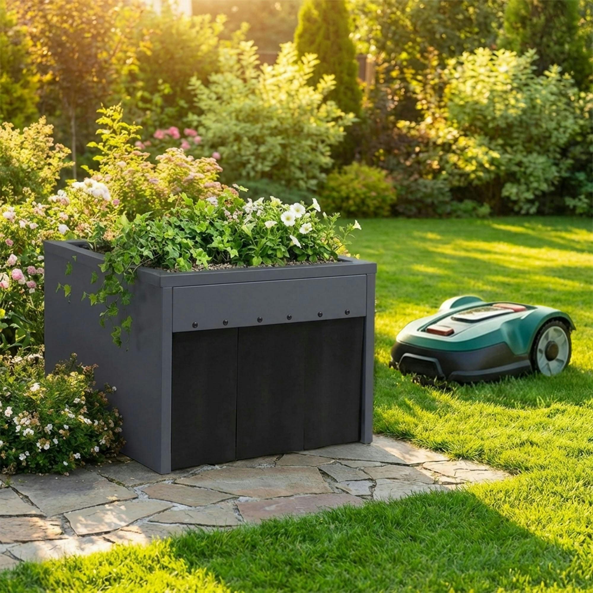 Nicoman Robot Lawn Mower Garage Shelter With Plant Roof