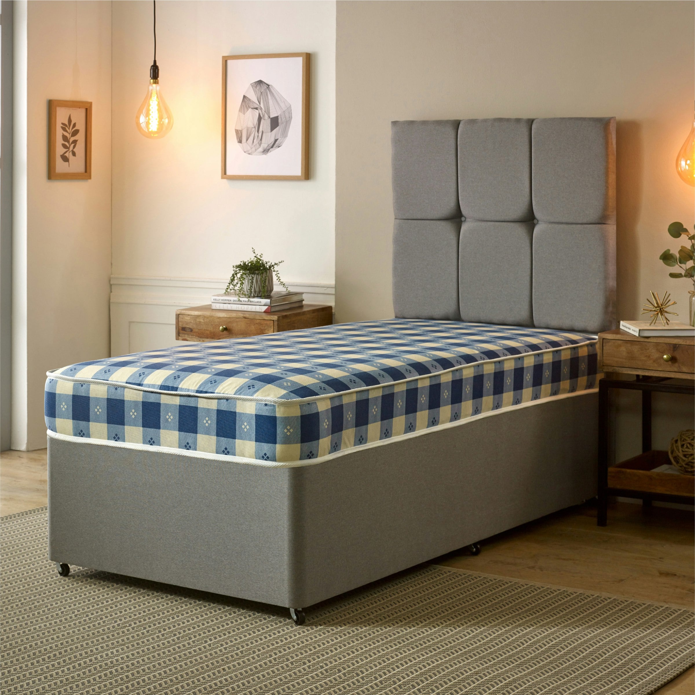 Rackhams Blue Budget Kids Mattress - 6" Deep, Medium Comfort - 1 - 2Ft6 Shorty Small Single Mattress (75Cm X 175Cm)