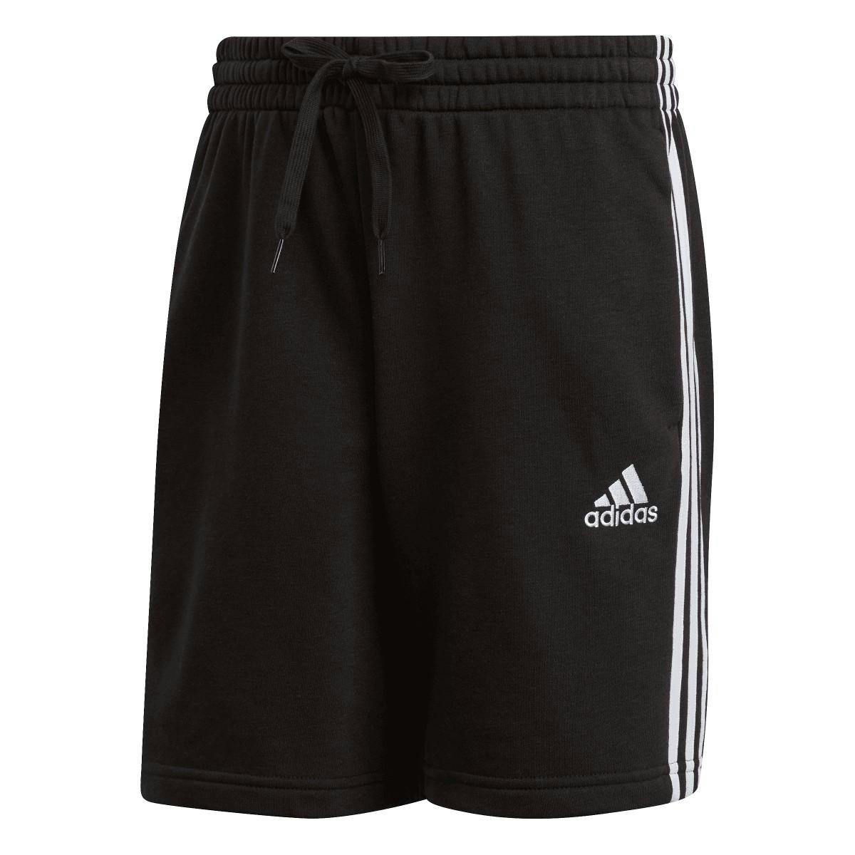 Adidas (S, Black) Mens Essentials French Terry 3 Stripes Shorts - Image 2