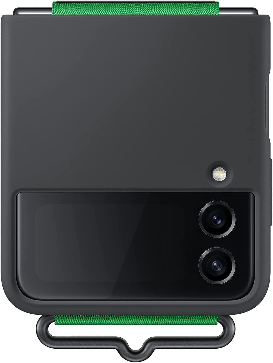 Samsung Galaxy Z Flip 4 Silicone Cover With Strap Black - Image 5