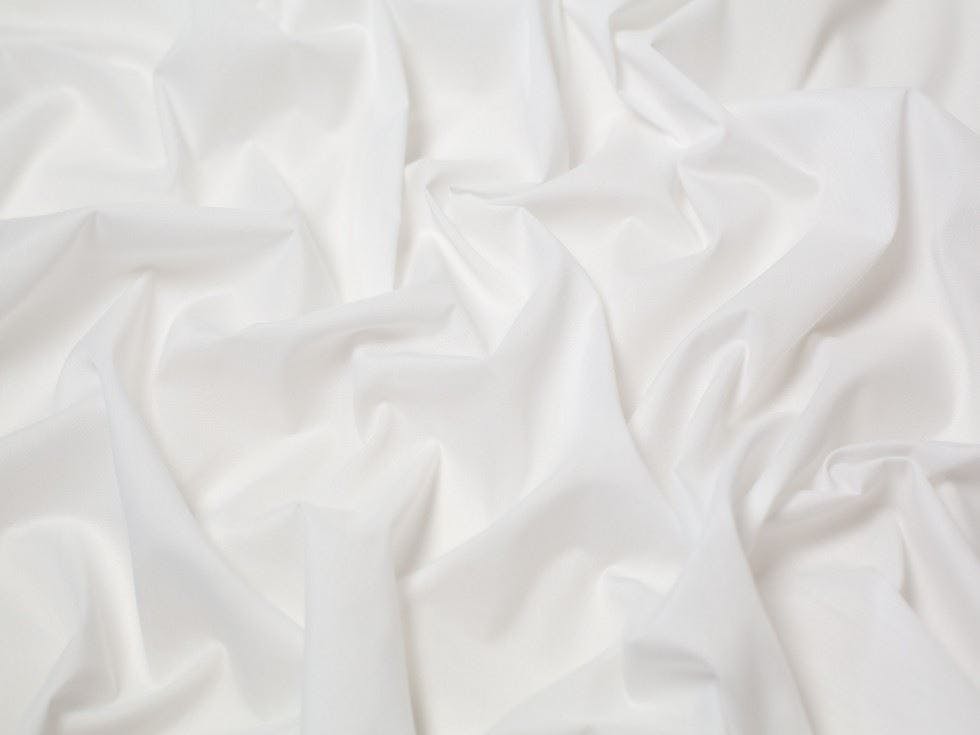 Minerva White Core Range Plain Polycotton Fabric - Plain Design Dressmaking Fabric, 112.5 Cm / 45" Wide - Per Metre