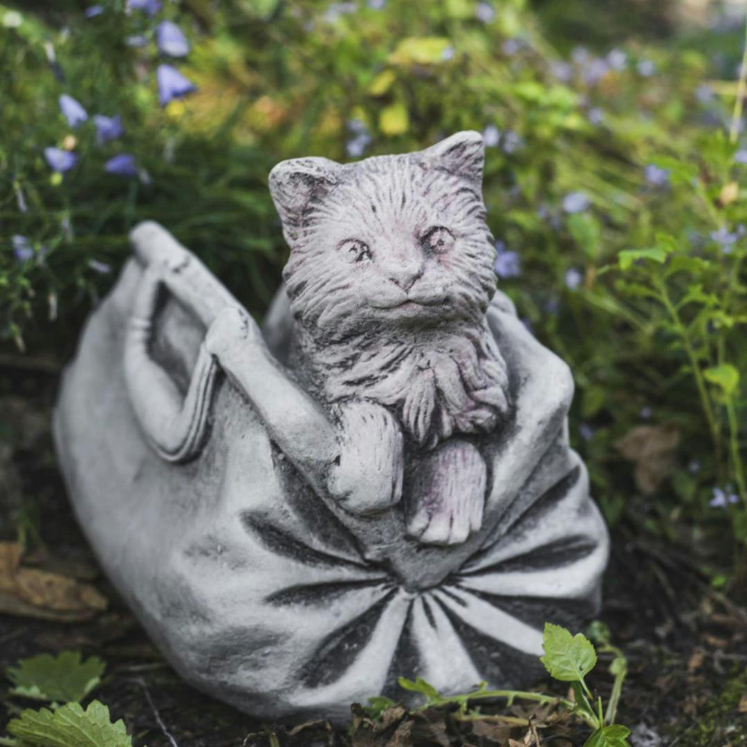 Osn Cat In Bag Stone Pot Planter