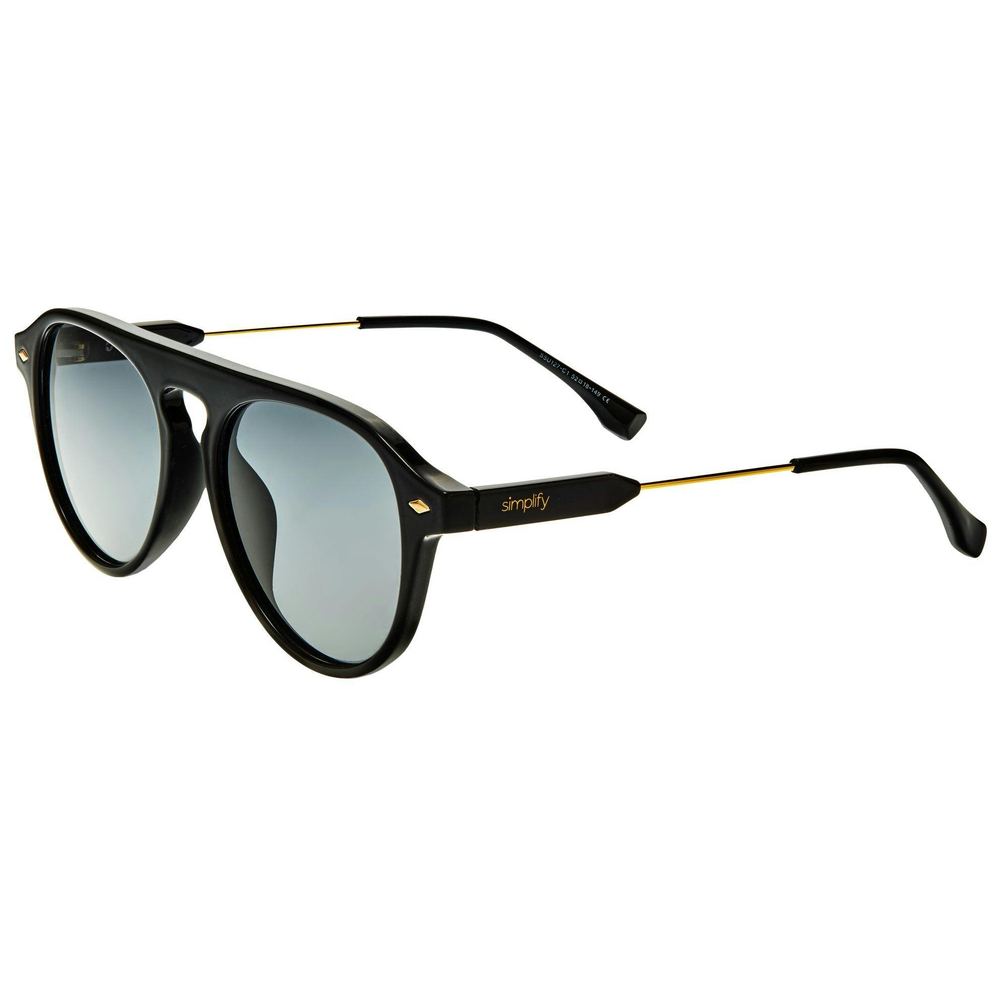 Simplify Black/Blue Carter Polarized Sunglasses