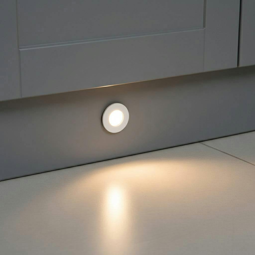 Rackhams White/Light 1 Watt Led Plinth