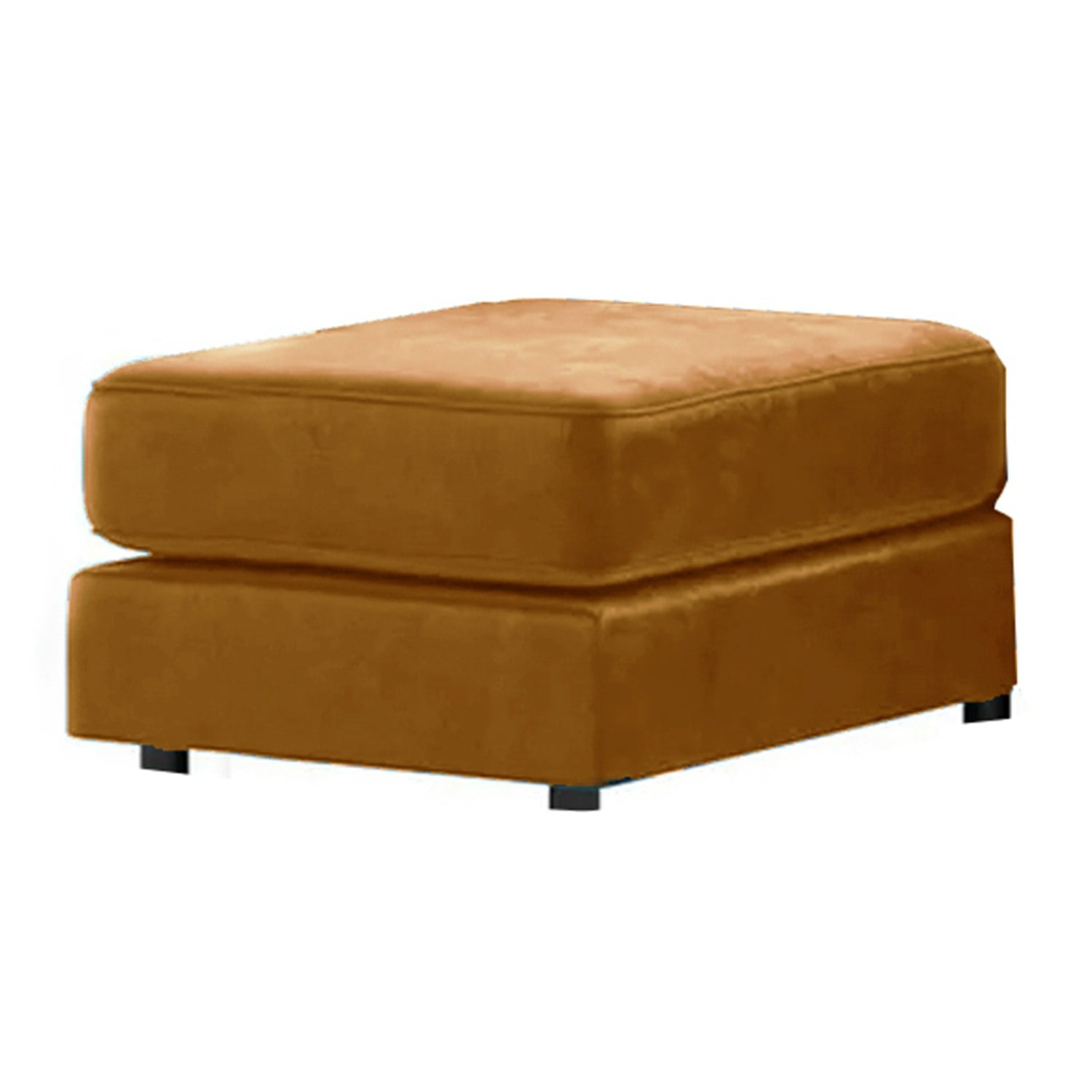 Rackhams Gold Brooklyn Full Foam Plush Velvet Footstool