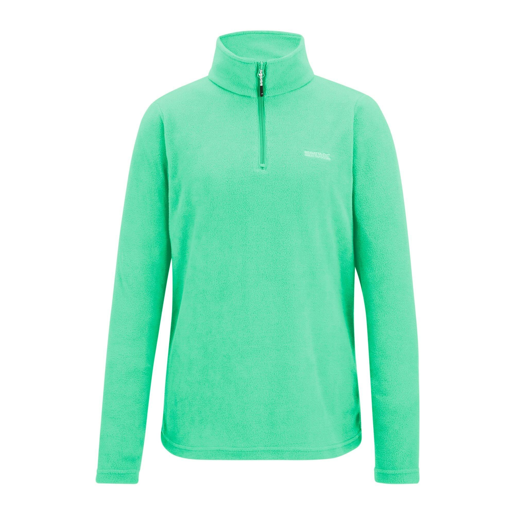 Regatta Women's Green Sweetheart 1/4 Zip Fleece Top - Ice - 24 Uk - Ice - 100% Polyester