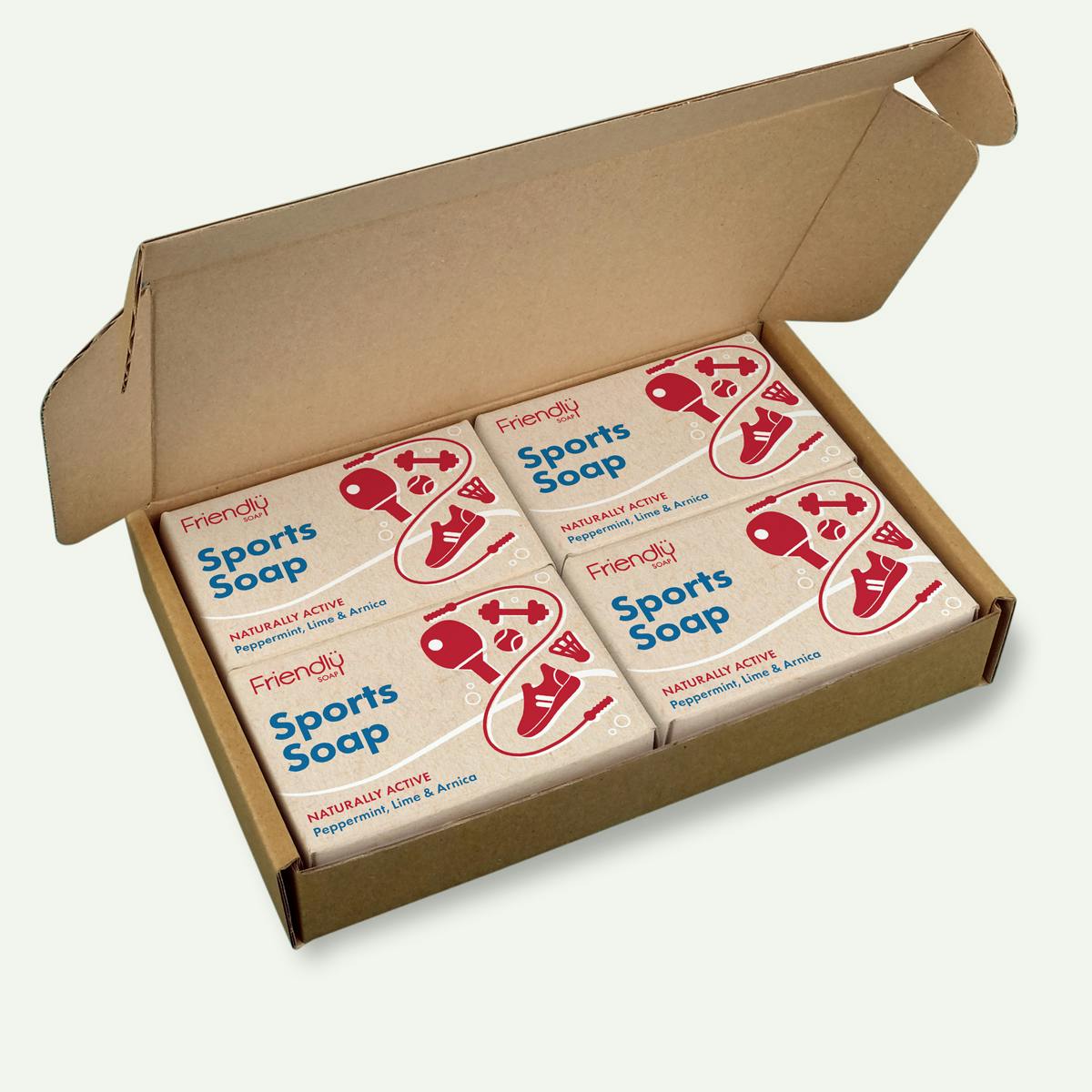 Friendly Soap - Sports Soap - Peppermint, Lime Arnica - 4 X 95G (Copy) - 95G - Natural Handmade Soap - 4