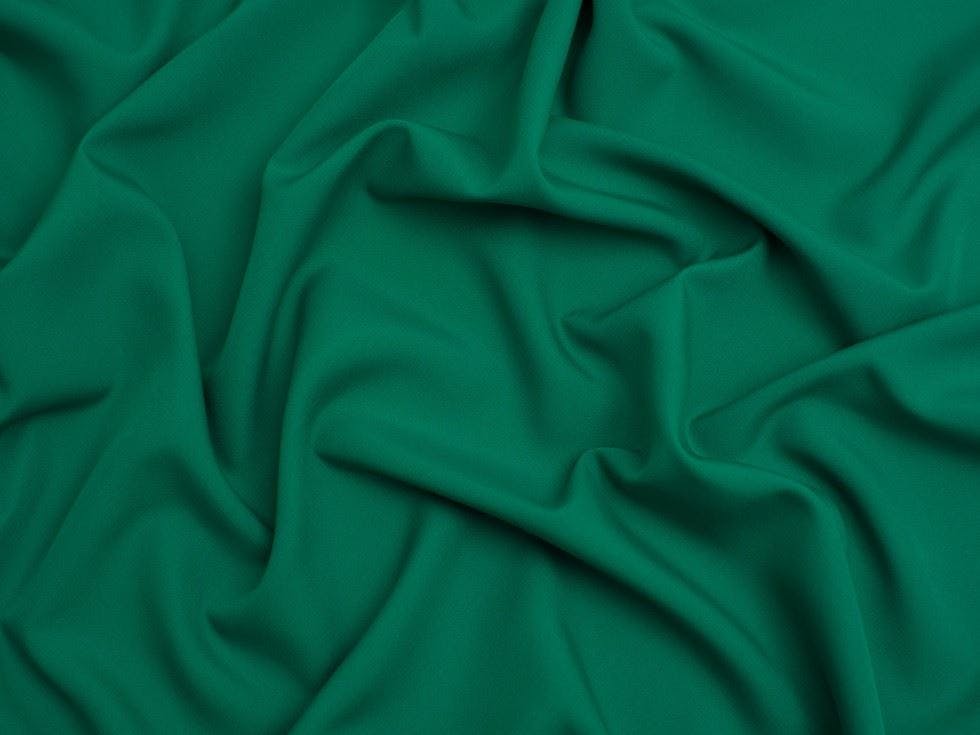 Minerva White Core Range Soft Touch Crepe Fabric - Plain Design Dressmaking Fabric, 110 Cm / 44" Wide - Per Metre - Vivid Jade